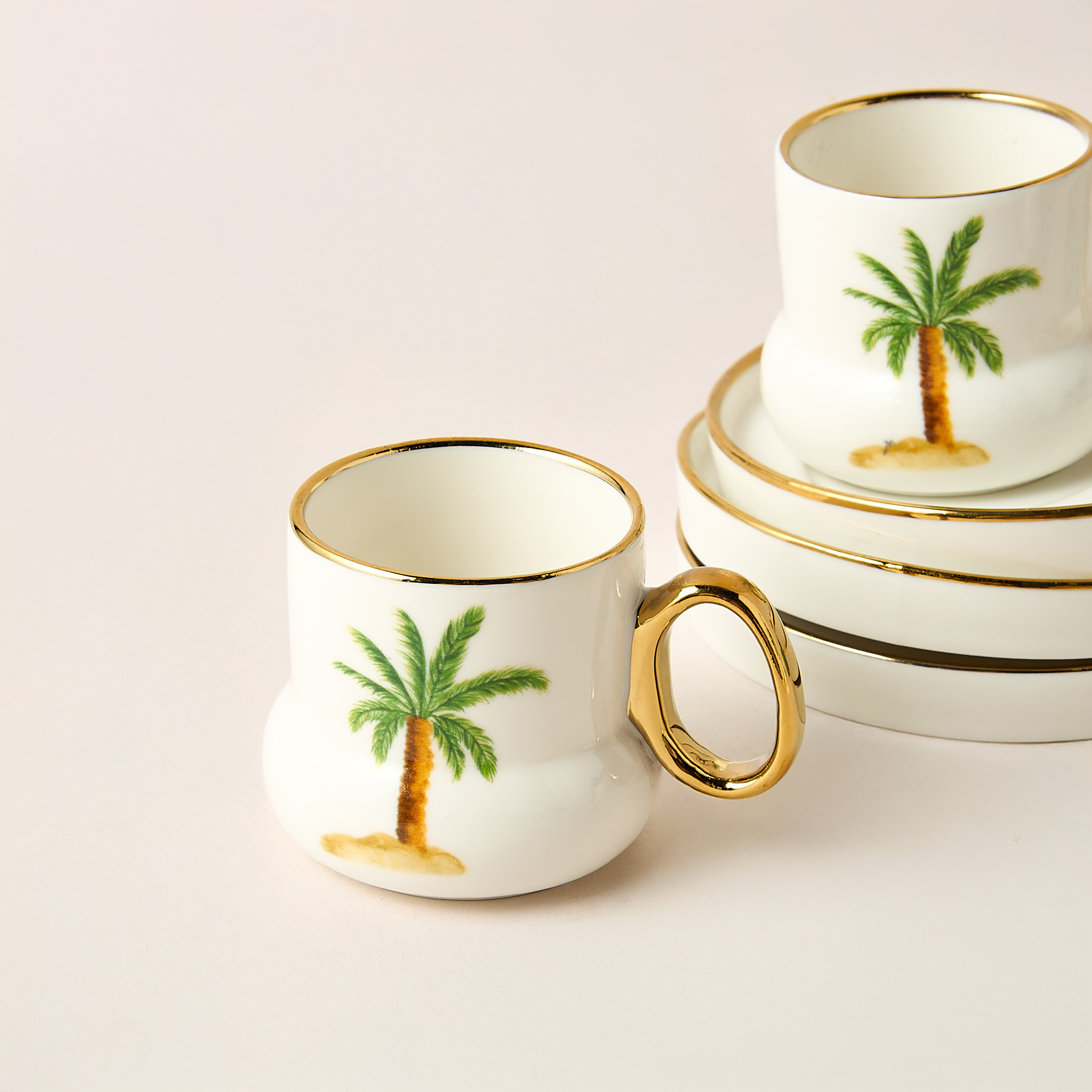 Palm Tree Print 12-Piece Espresso Cup and Saucer Set - 90 ml-household-dining-teaandcoffee-teaandcoffeesets-image-3