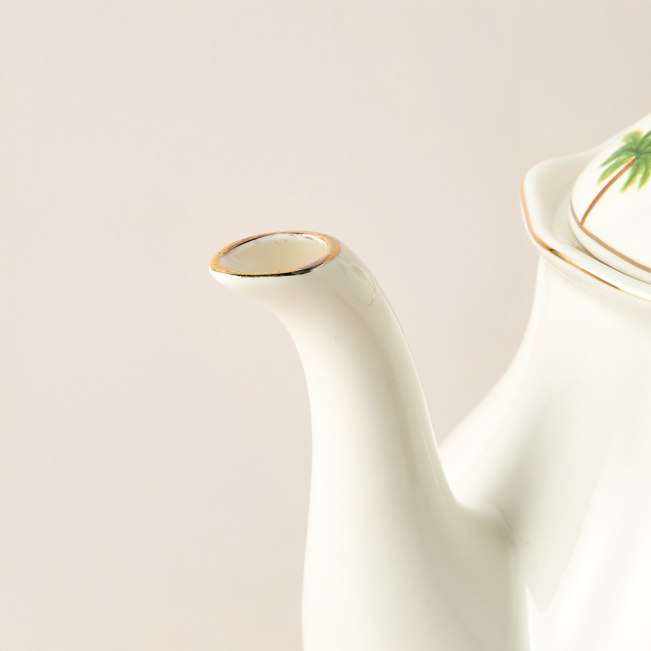 Palm Tree Print Bone China Teapot - 1.2 L-household-dining-teaandcoffee-vacuumflaskscoffeeandteapots-image-6