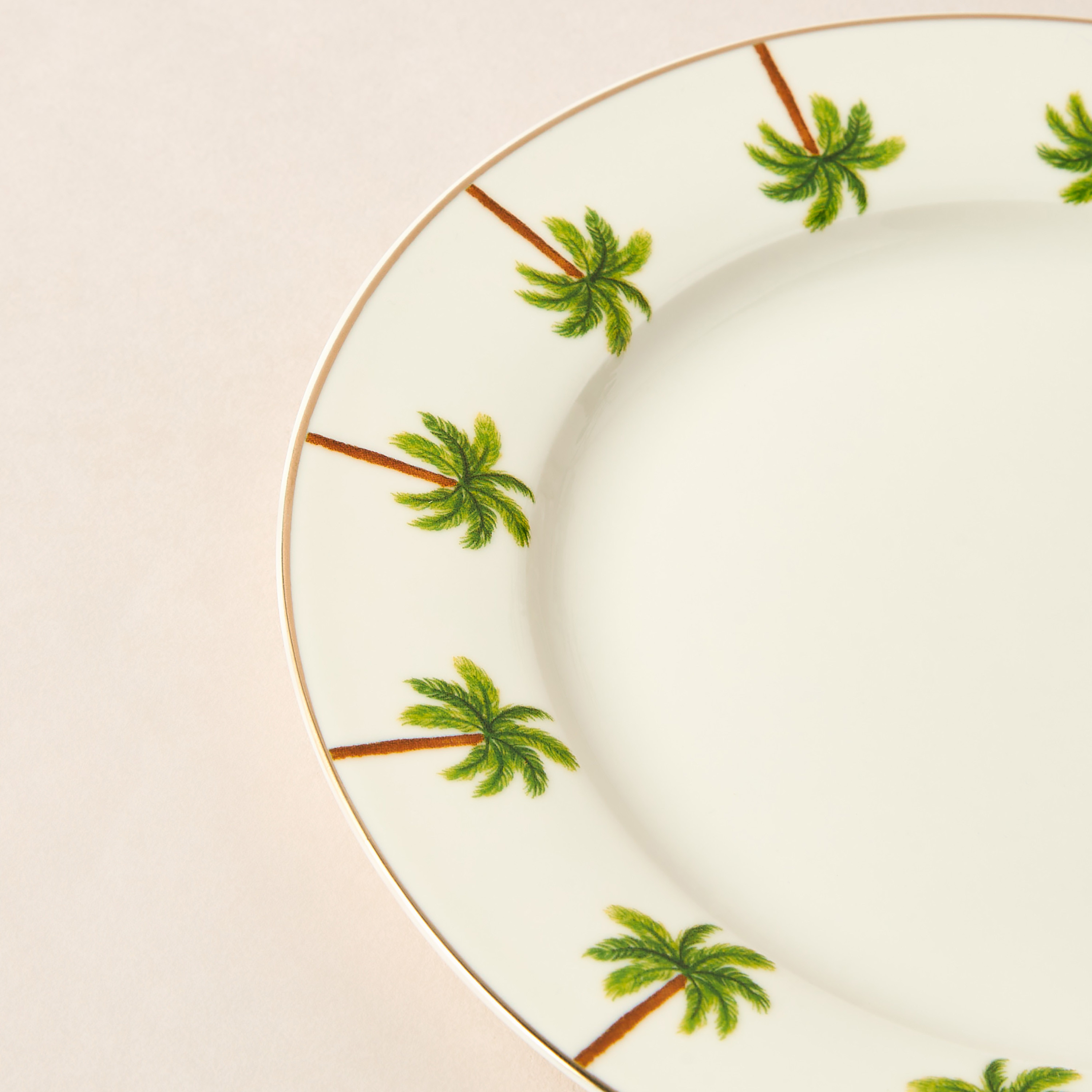 Palm Tree Print Bone China Side Plate - 19 cms-household-dining-dinnerware-plates-image-2