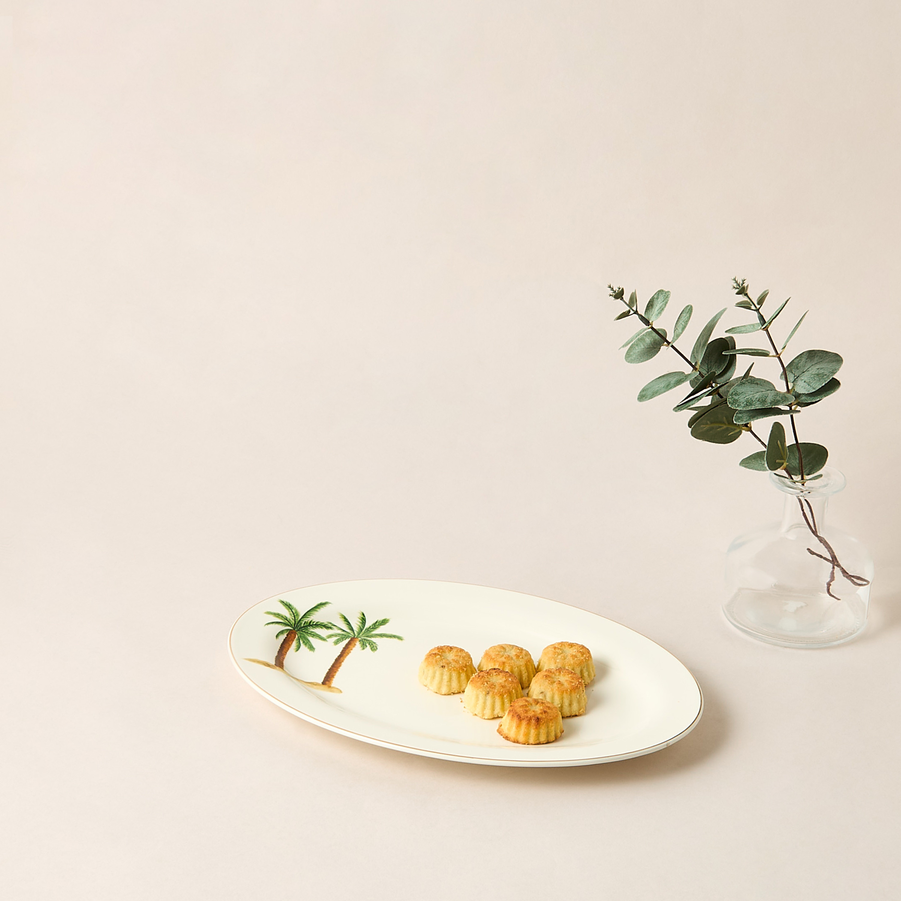 Palm Tree Print Bone China Platter - 30x21 cms-household-dining-serveware-servingplatters-image-2