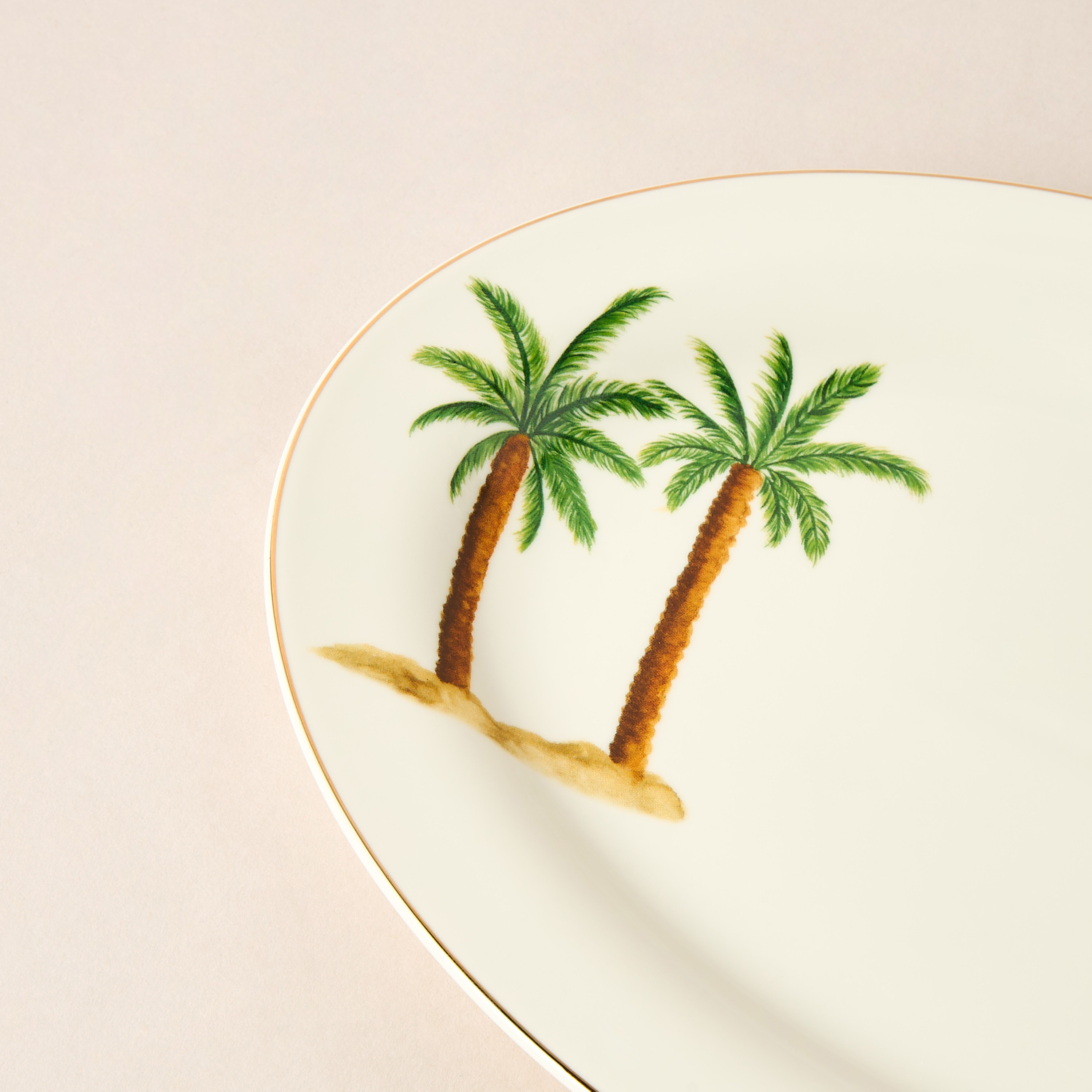 Palm Tree Print Bone China Platter - 30x21 cms-household-dining-serveware-servingplatters-image-4