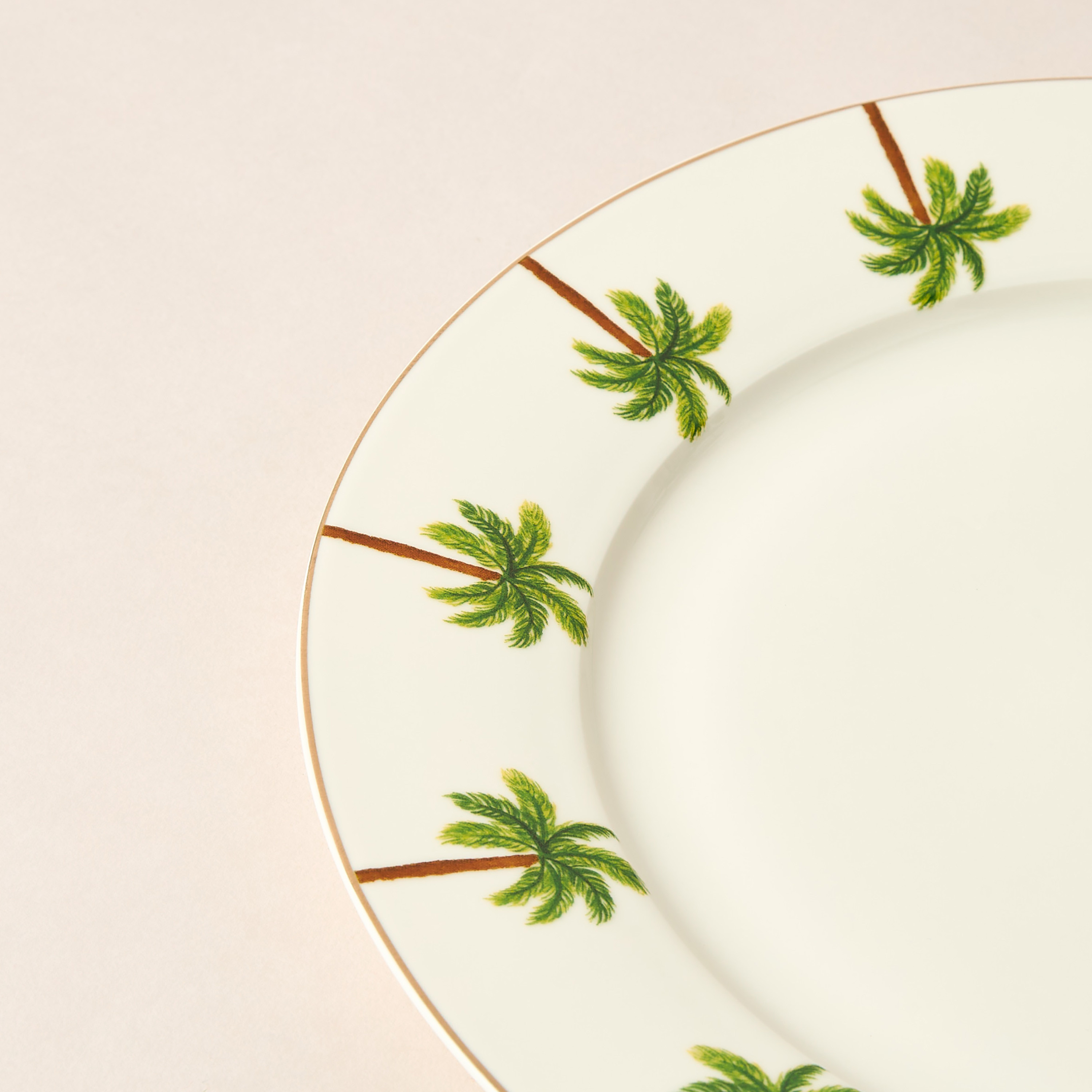 Palm Tree Print Bone China Dinner Plate - 27 cms-household-dining-dinnerware-plates-image-2