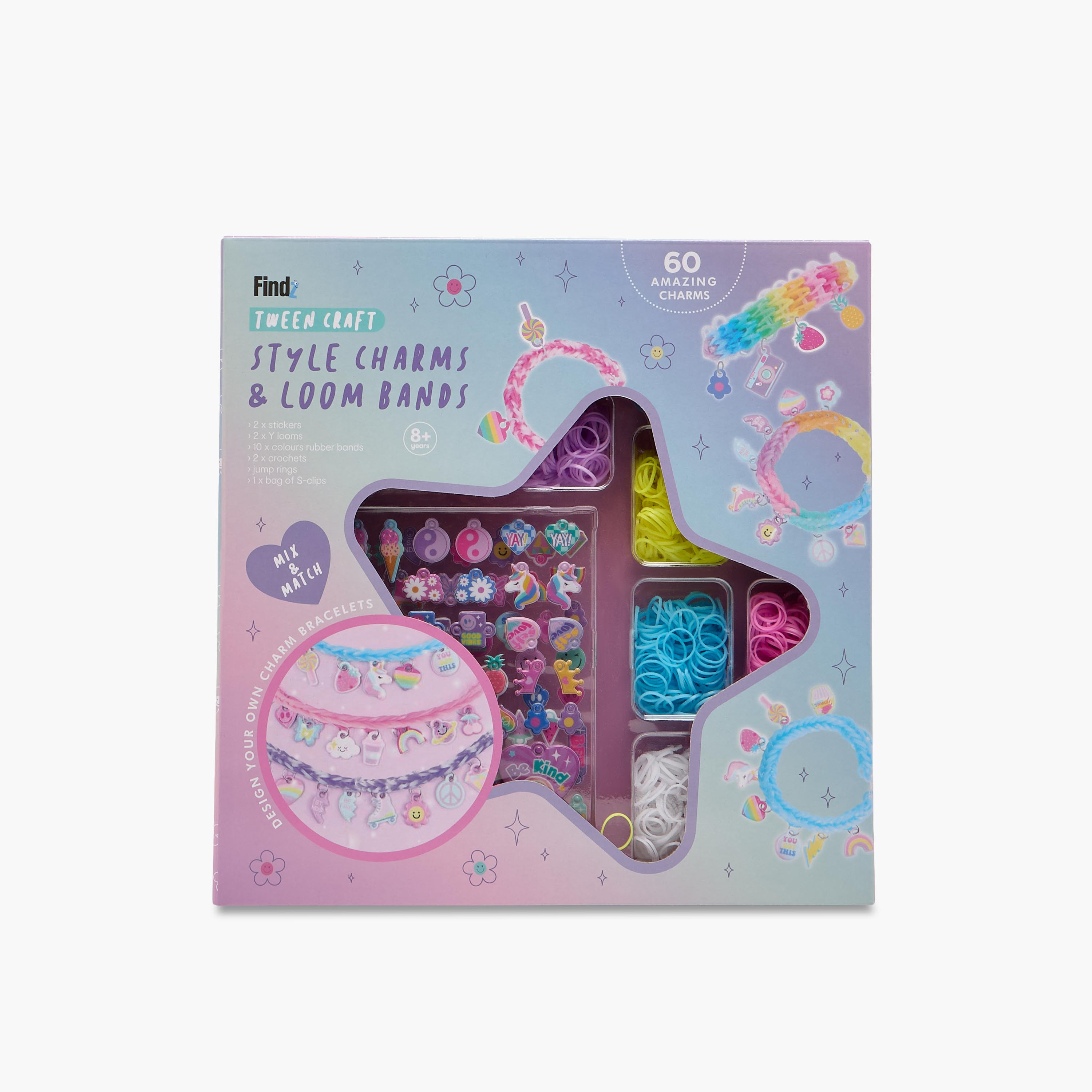 طقم إكسسوارات وحِلي اصنعيها بنفسك مع تعليقات وأساور مطاطية-toys-blocksandpuzzles-image-6