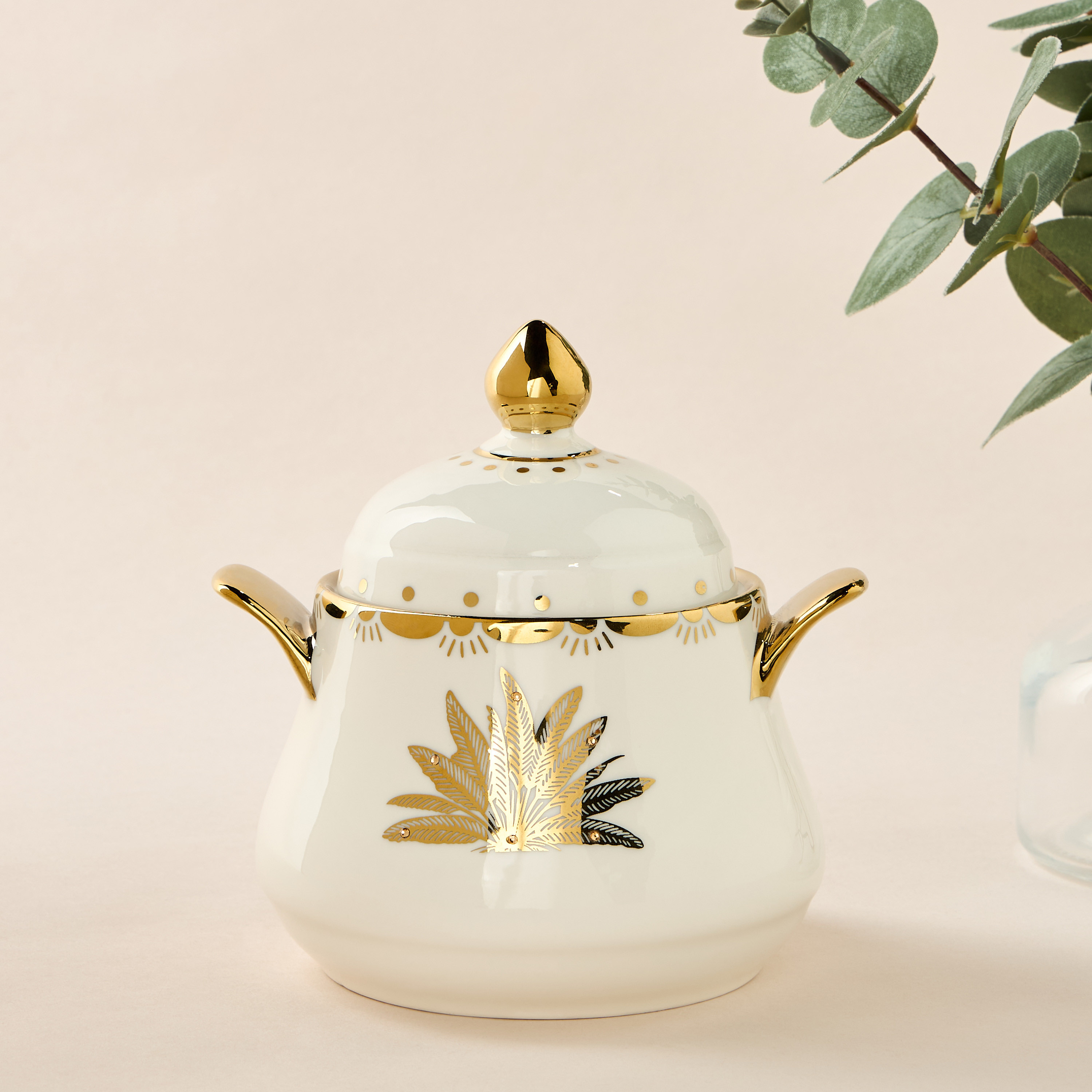 JOYYE collection adorned with Swarovski elements - Palm Sugar Pot-household-dining-teaandcoffee-teaandcoffeeaccessories-image-1
