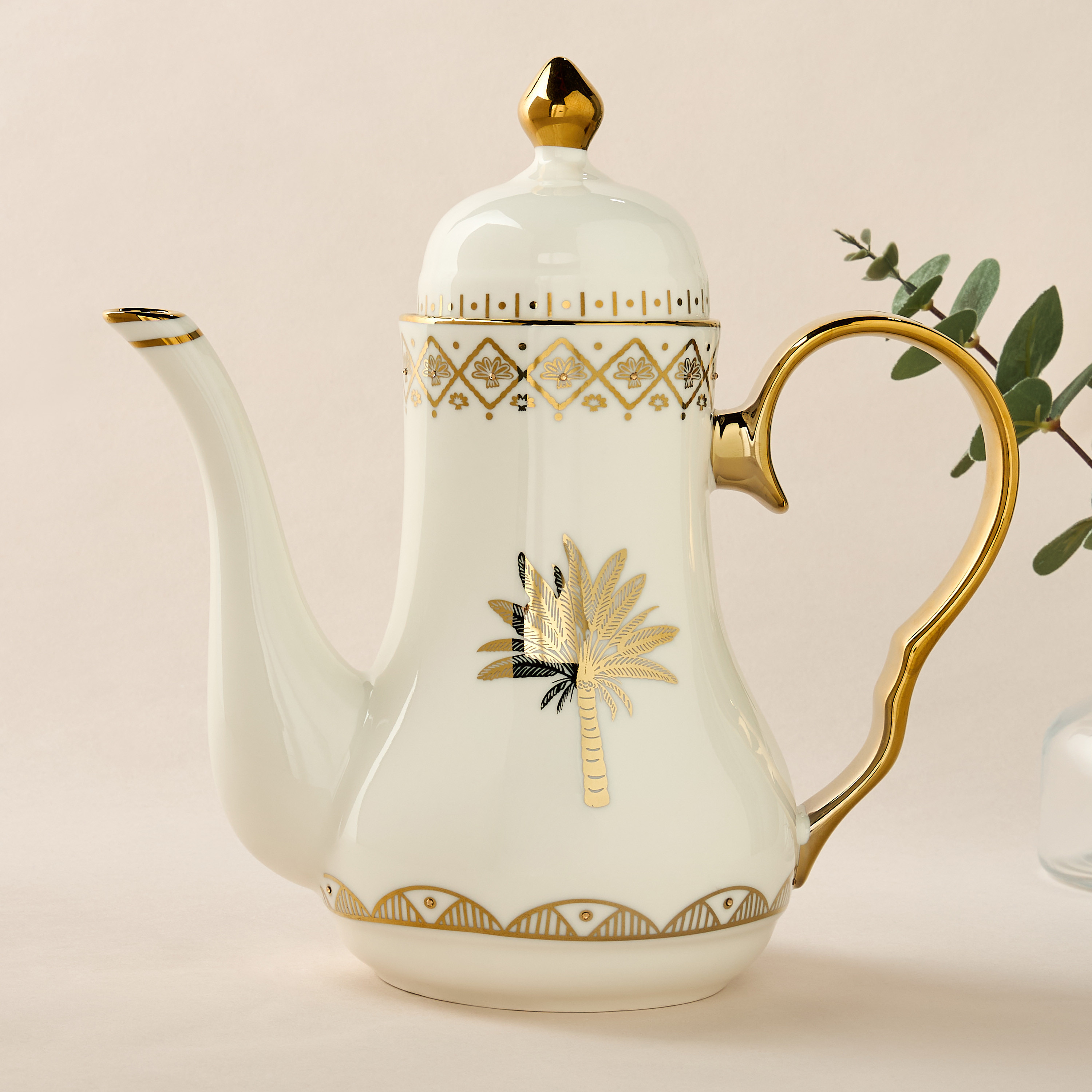 JOYYE collection adorned with Swarovski elements - Palm Tea Pot-household-dining-teaandcoffee-vacuumflaskscoffeeandteapots-image-1