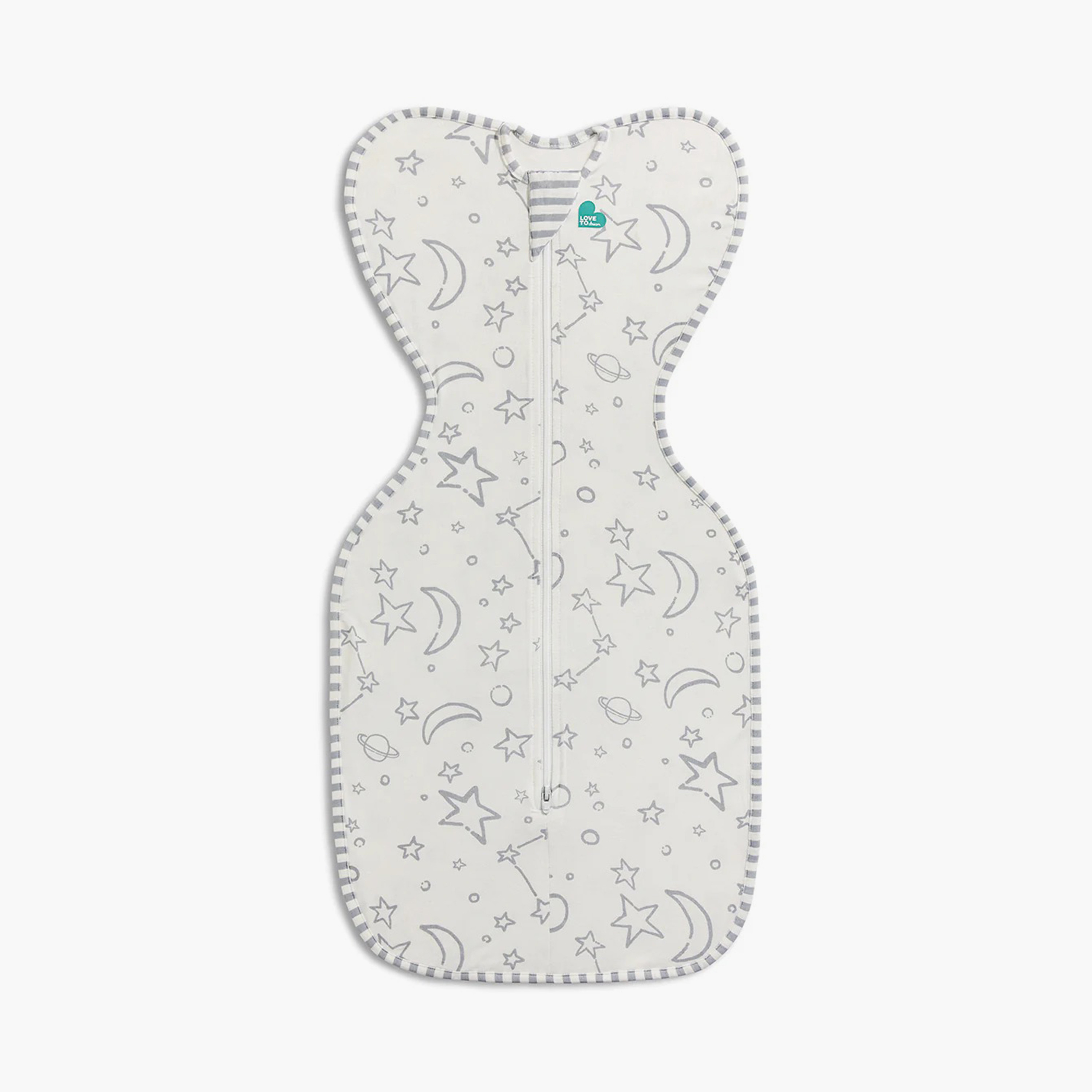 سوادل أب خيزران من لاف تو دريم - قمر ونجوم - كريمي-baby-nursery-blanketsandswaddles-swaddlesandsleepingbags-image-1
