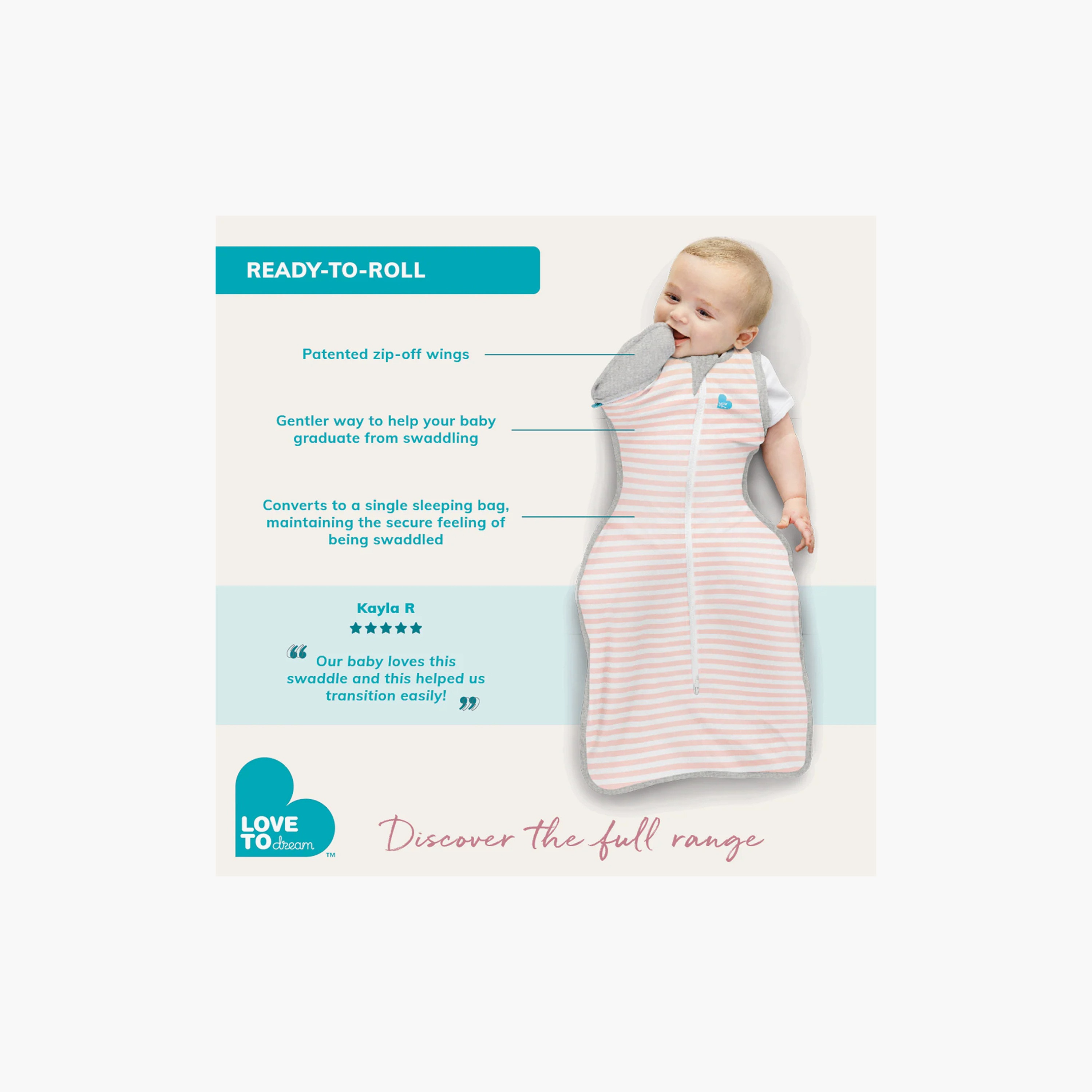 Love To Dream Swaddle UP Transition Bag - Grey - Medium-baby-nursery-blanketsandswaddles-swaddlesandsleepingbags-image-5