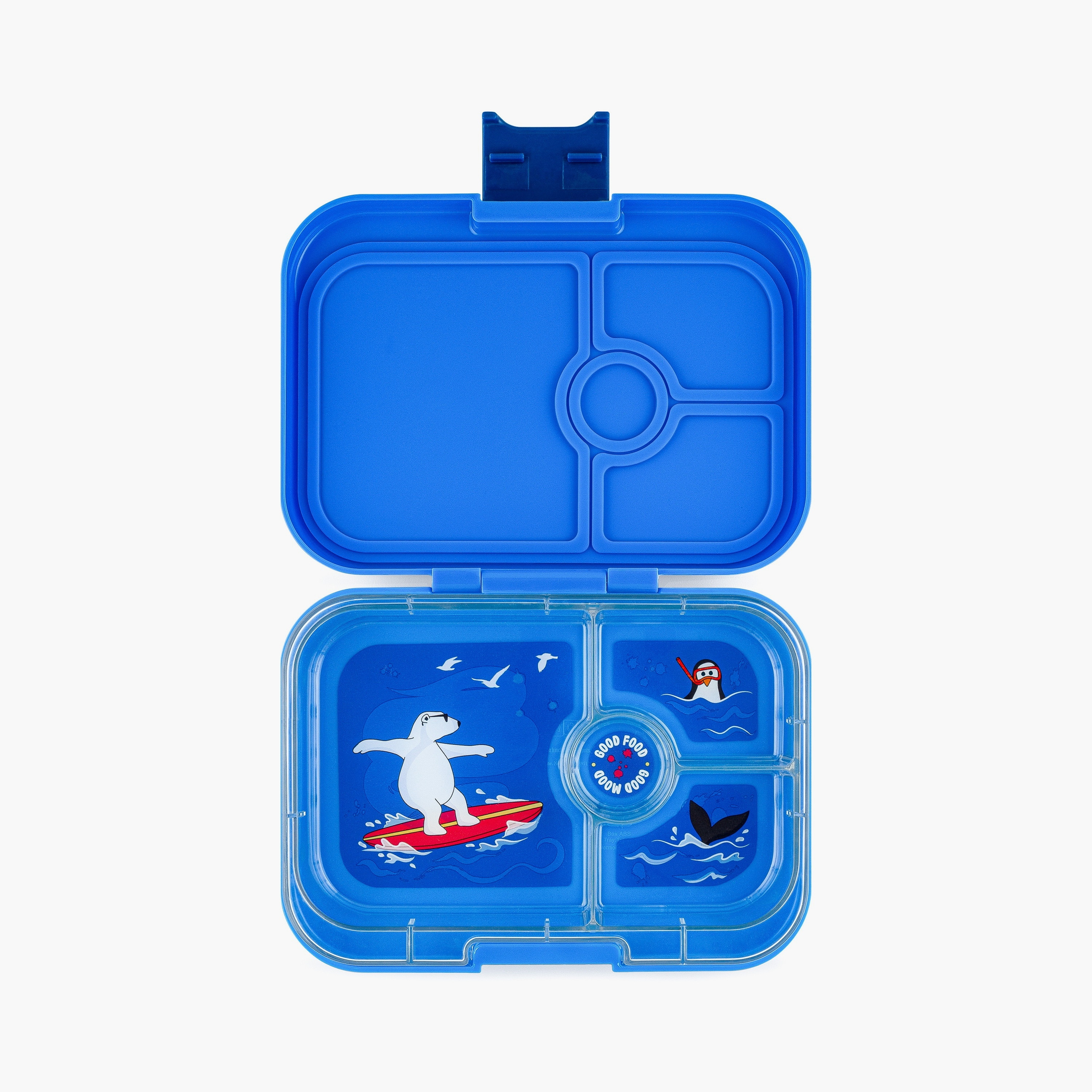 Yumbox 4 Compartment Polar Bear Printed Lunch Box - Blue-school-lunchessentials-lunchboxes-image-2