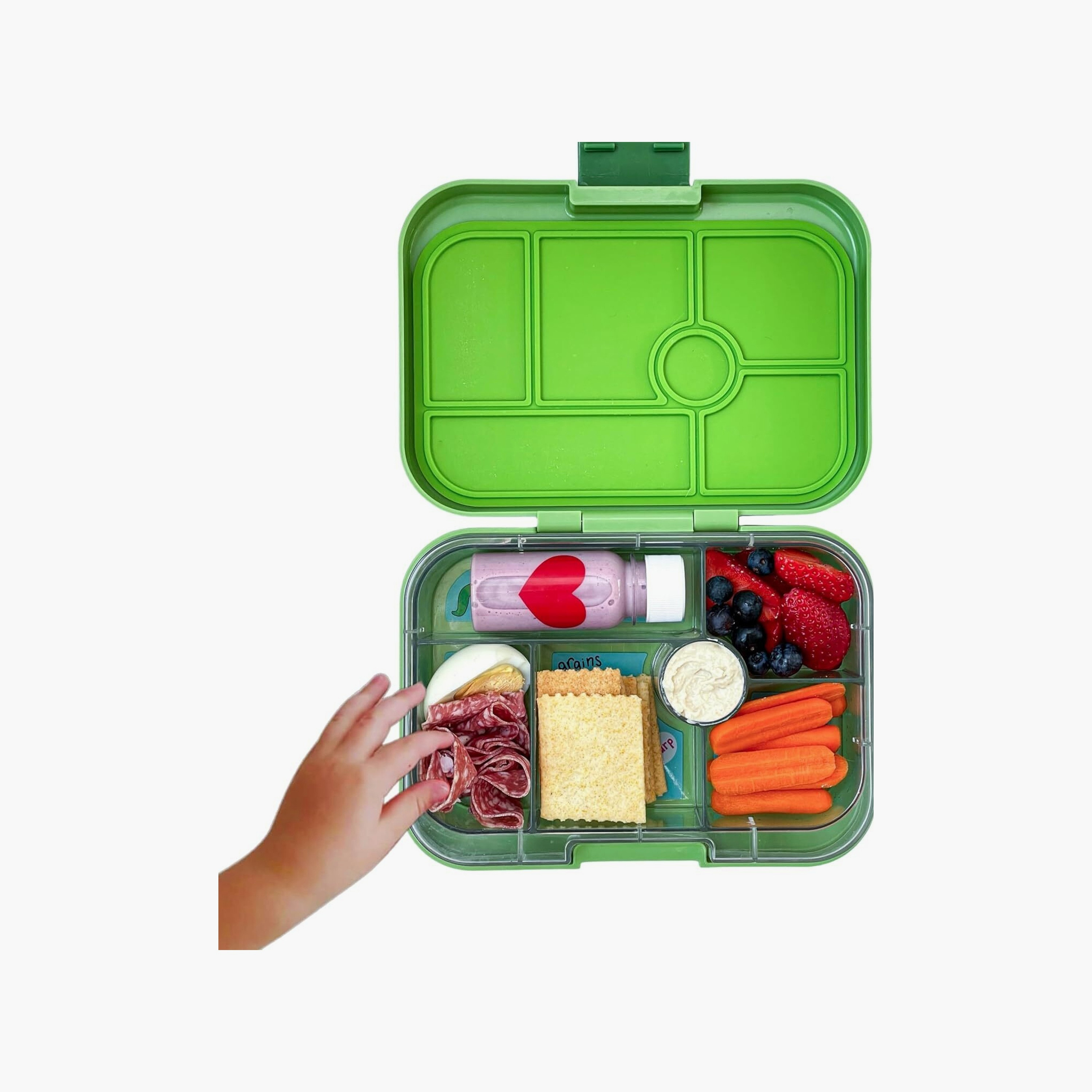 صندوق غداء 6 أقسام بطبعة وحش من يامبوكس - أخضر-school-lunchessentials-lunchboxes-image-3