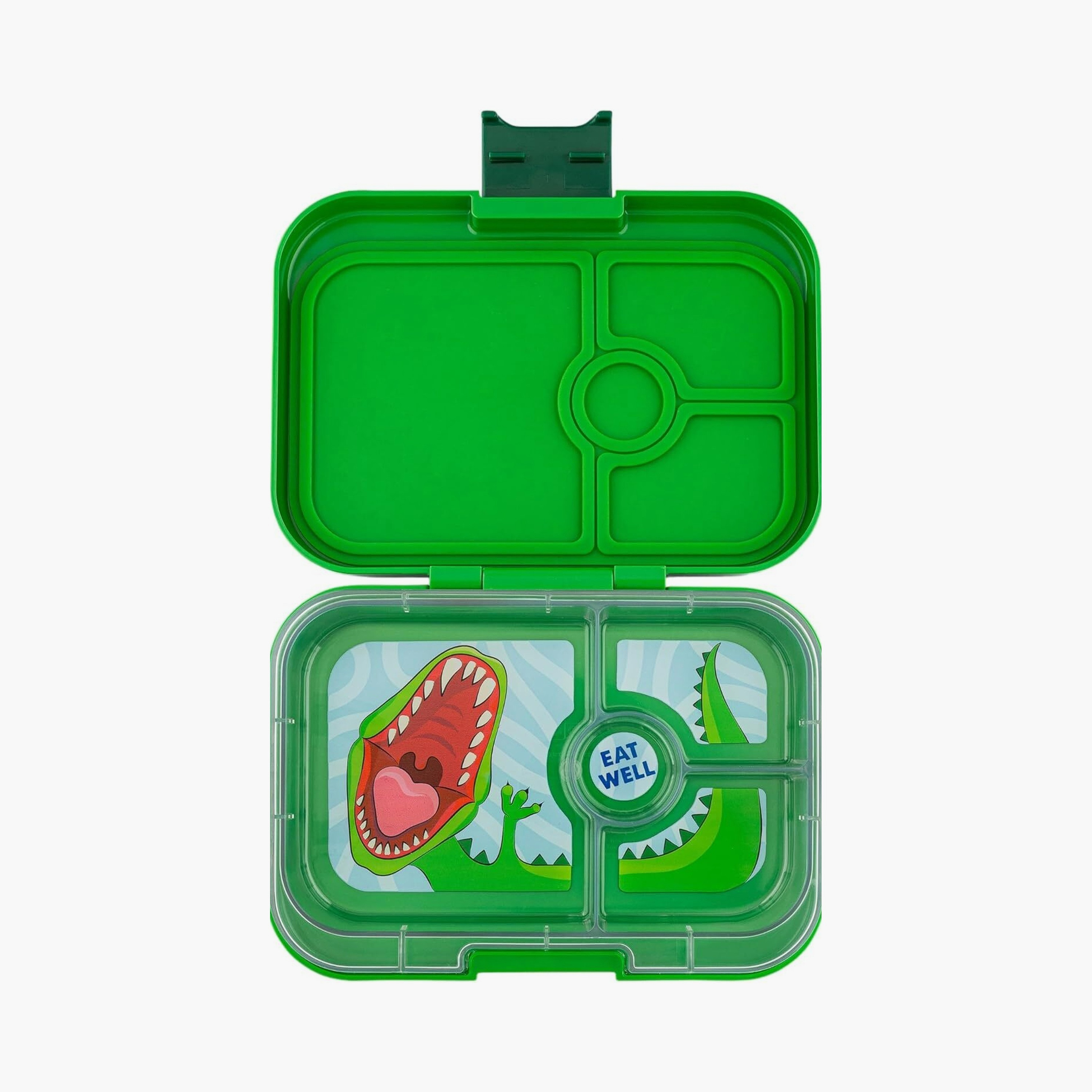 Yumbox 4 Compartment Dino Printed Lunch Box - Green-school-lunchessentials-lunchboxes-image-3