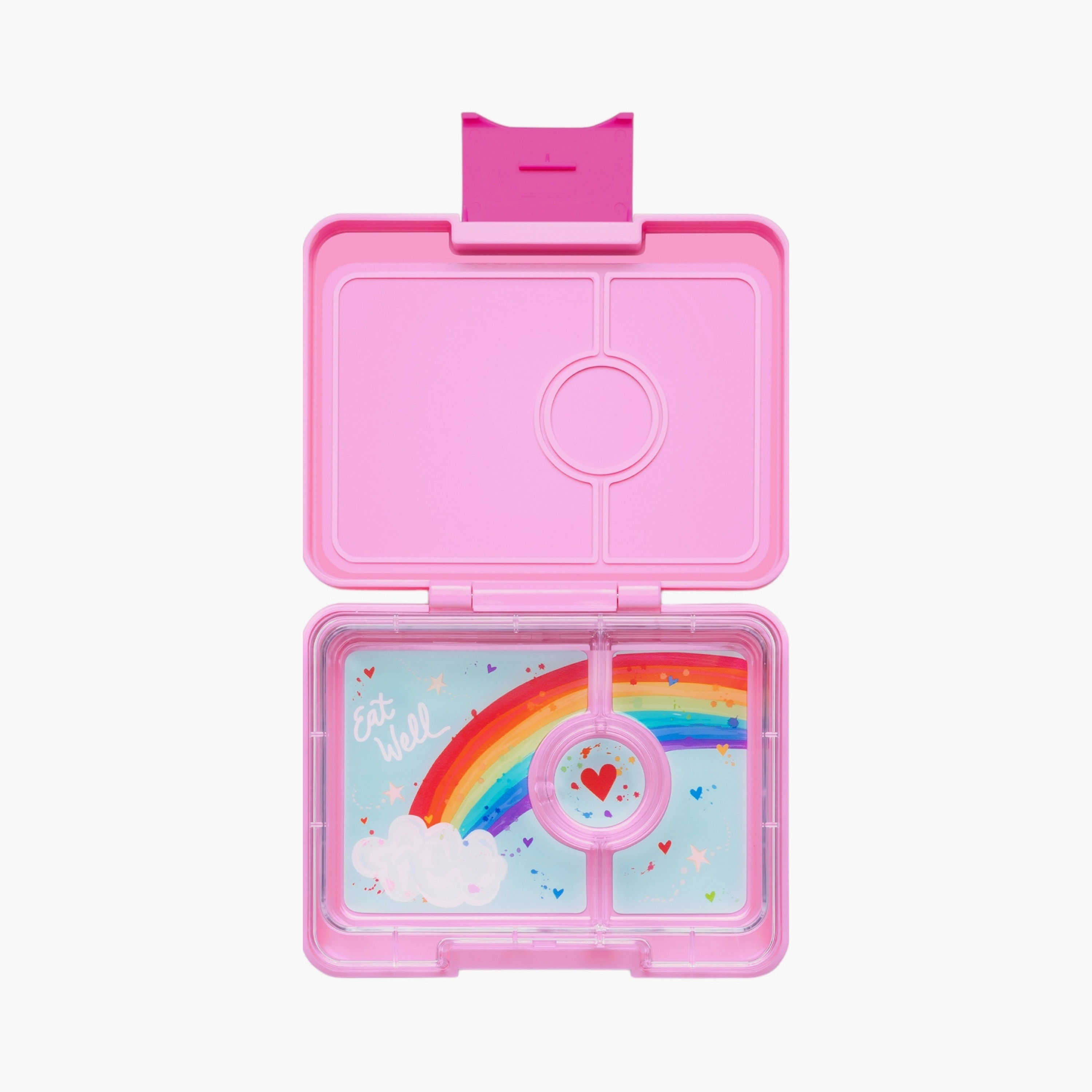 صندوق غداء 4 أقسام بطبعة قوس قزح من يامبوكس - وردي-school-lunchessentials-lunchboxes-image-3