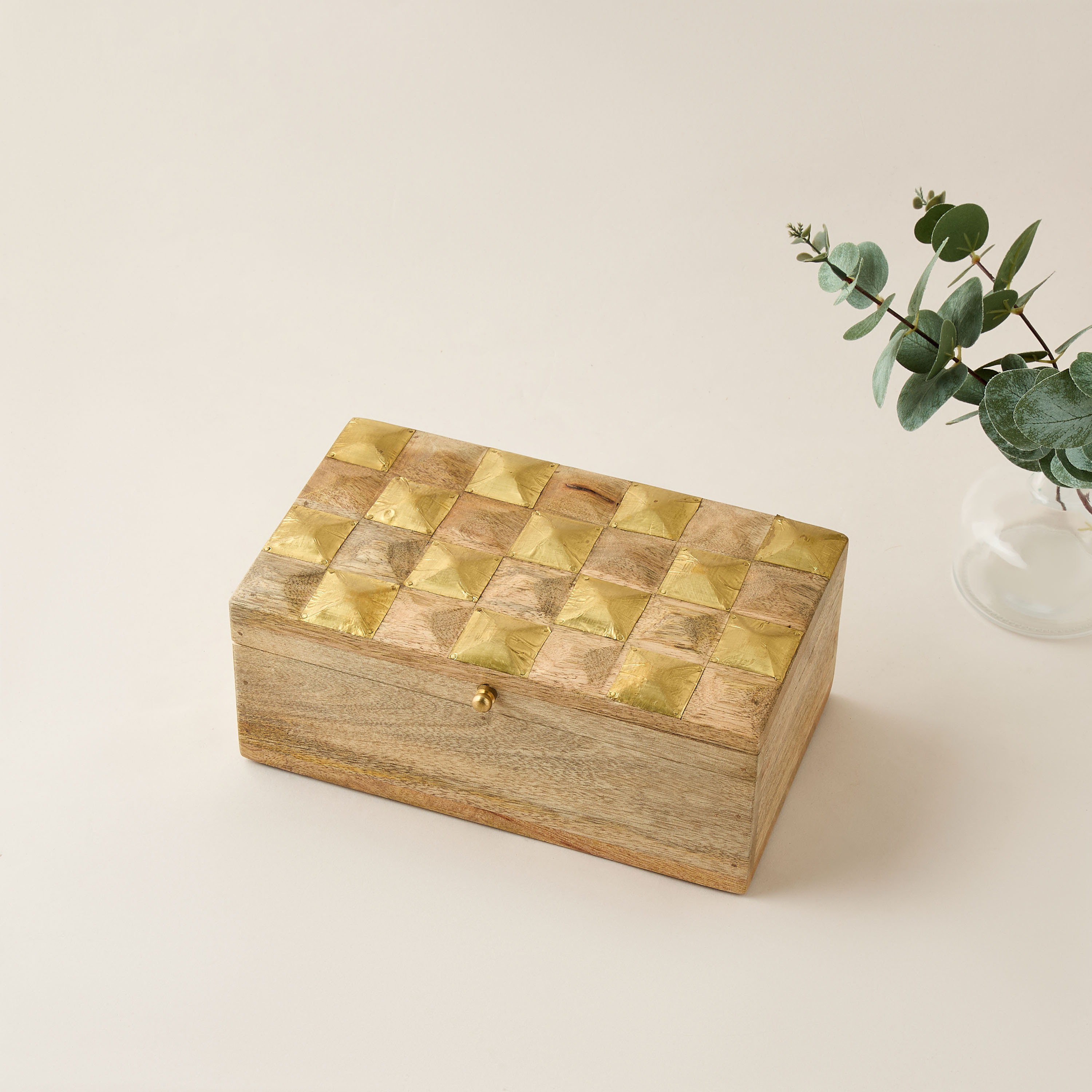 Decorative Wooden Box - 49x42 cms-household-decor-boxesandtrays-image-2