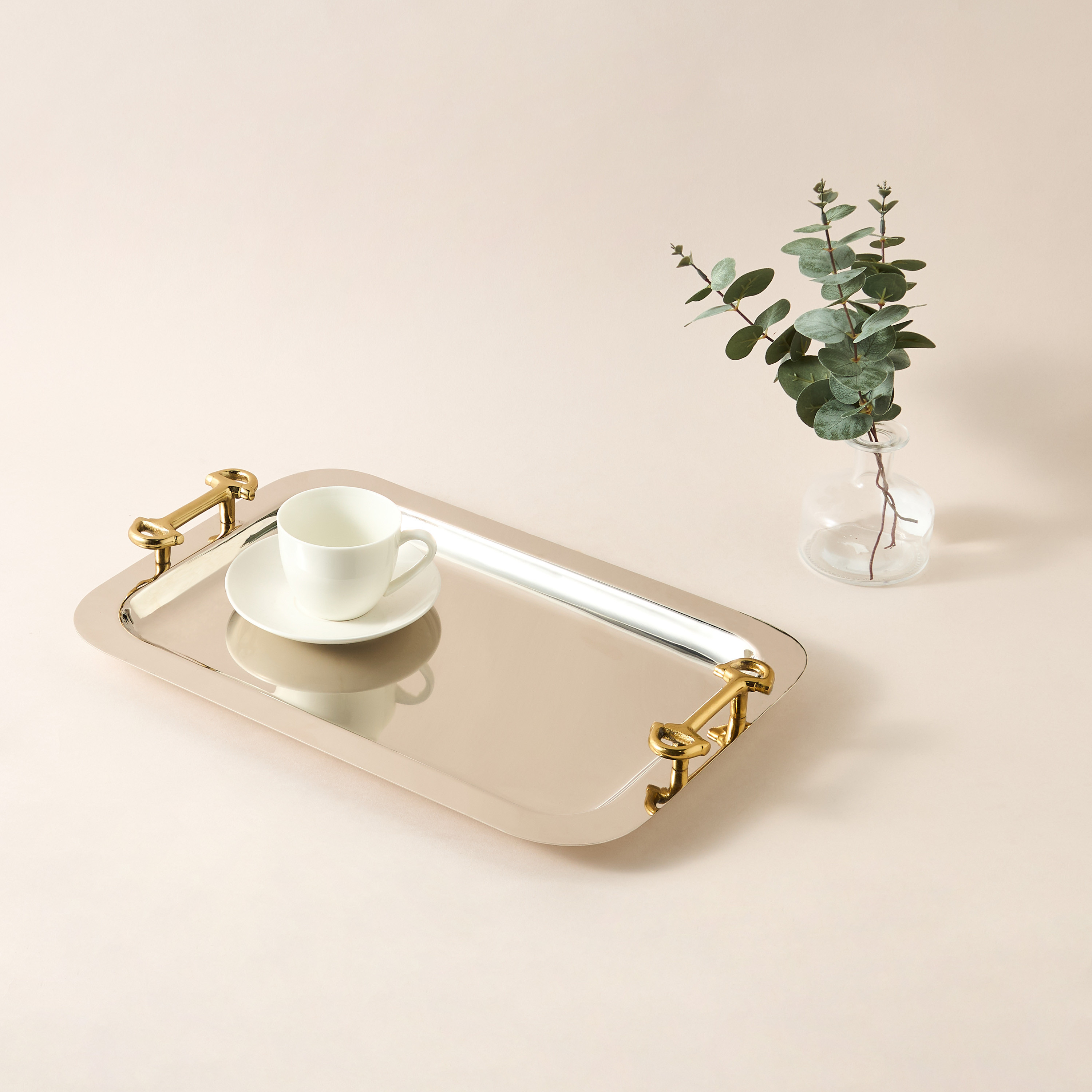 Decorative Metal Serving Tray - 47x15 cms-household-decor-boxesandtrays-image-2