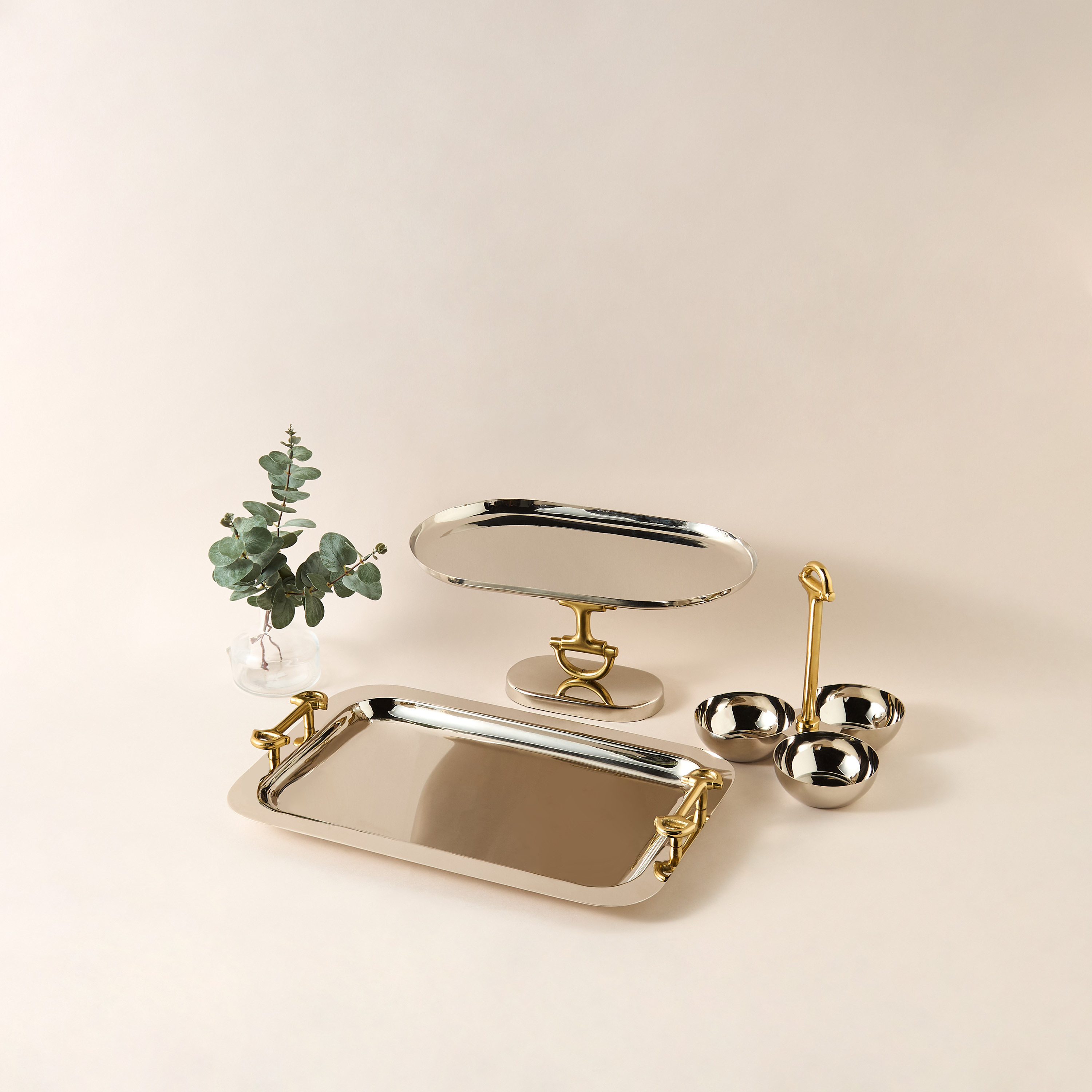Decorative Metal Serving Tray - 47x15 cms-household-decor-boxesandtrays-image-4
