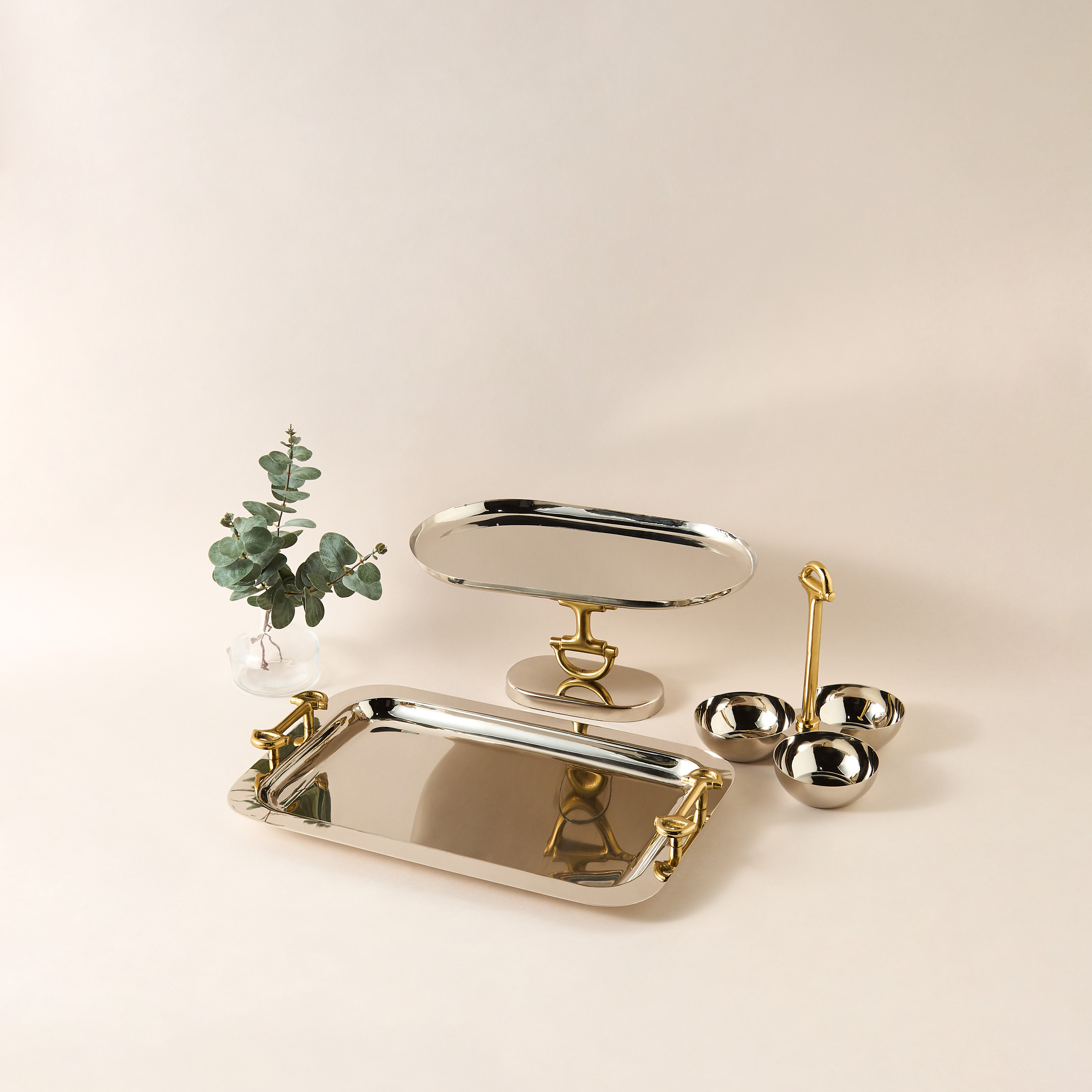 Metal Pedestal Decorative Platter - 37x10 cms-household-decor-vasesandbowls-image-2
