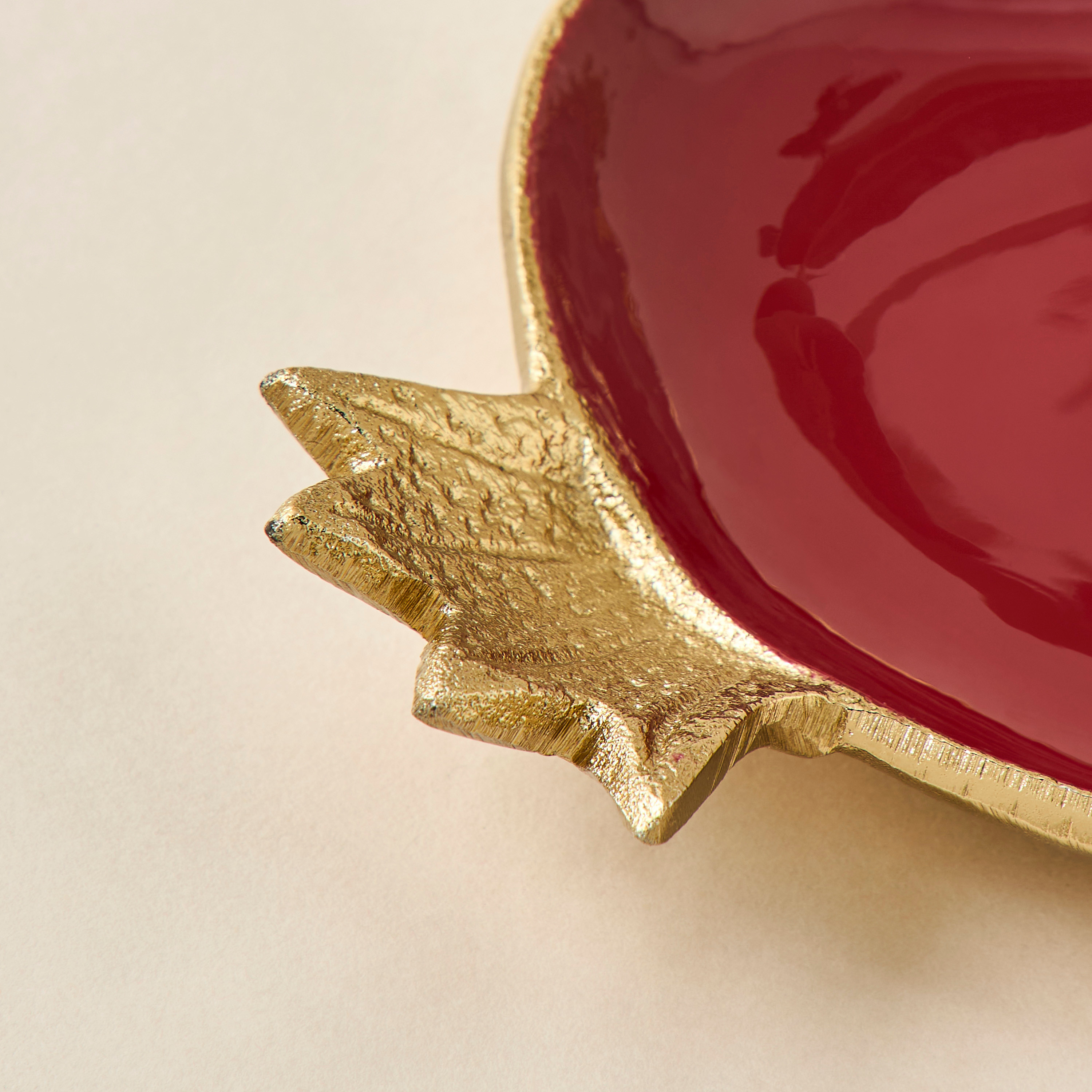 Pomegranate Design Decorative Tray - 19x36 cms-household-decor-boxesandtrays-image-4