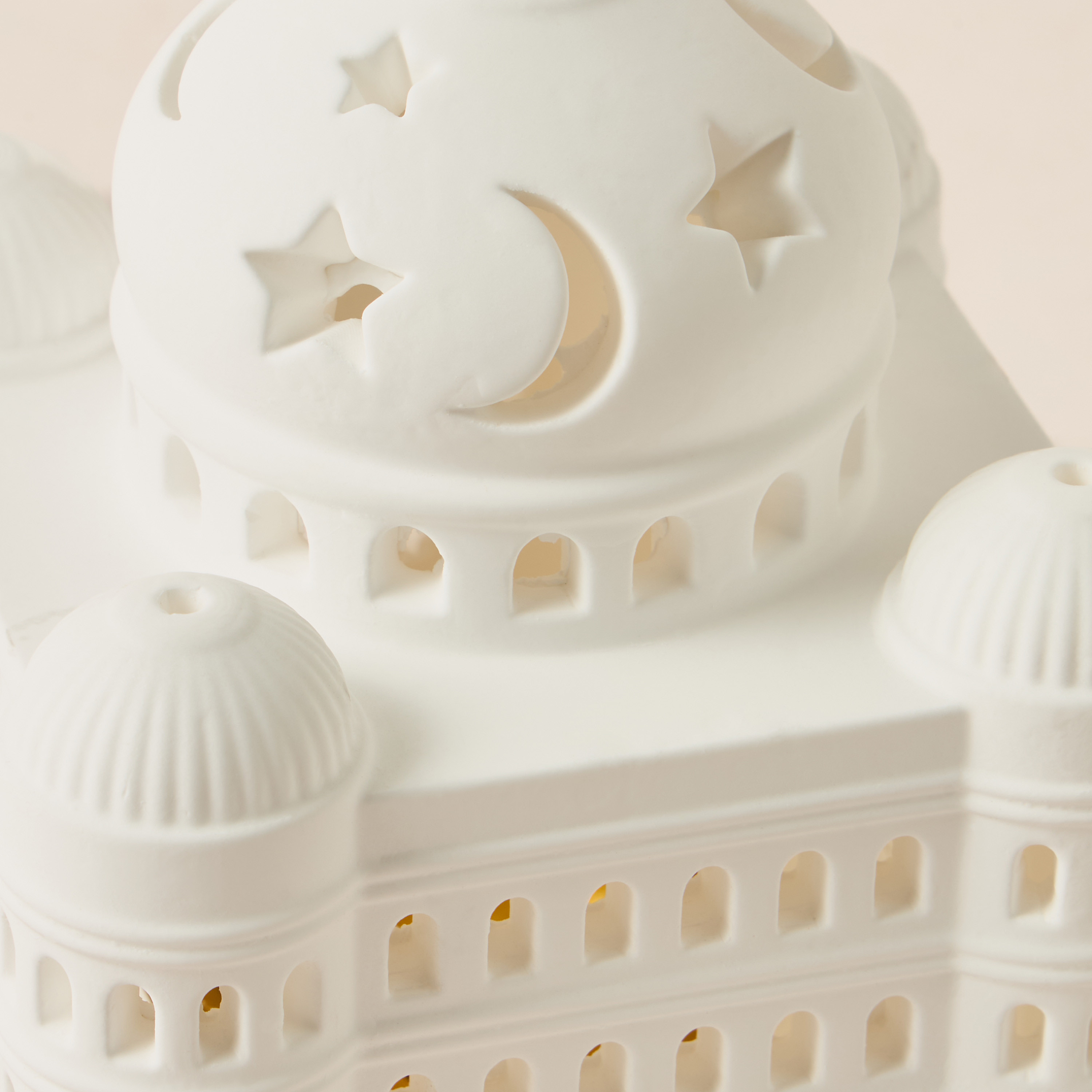 Dome Shape Gypsum Incense Burner - 10x16x8 cms-household-homefragrance-burners-image-4