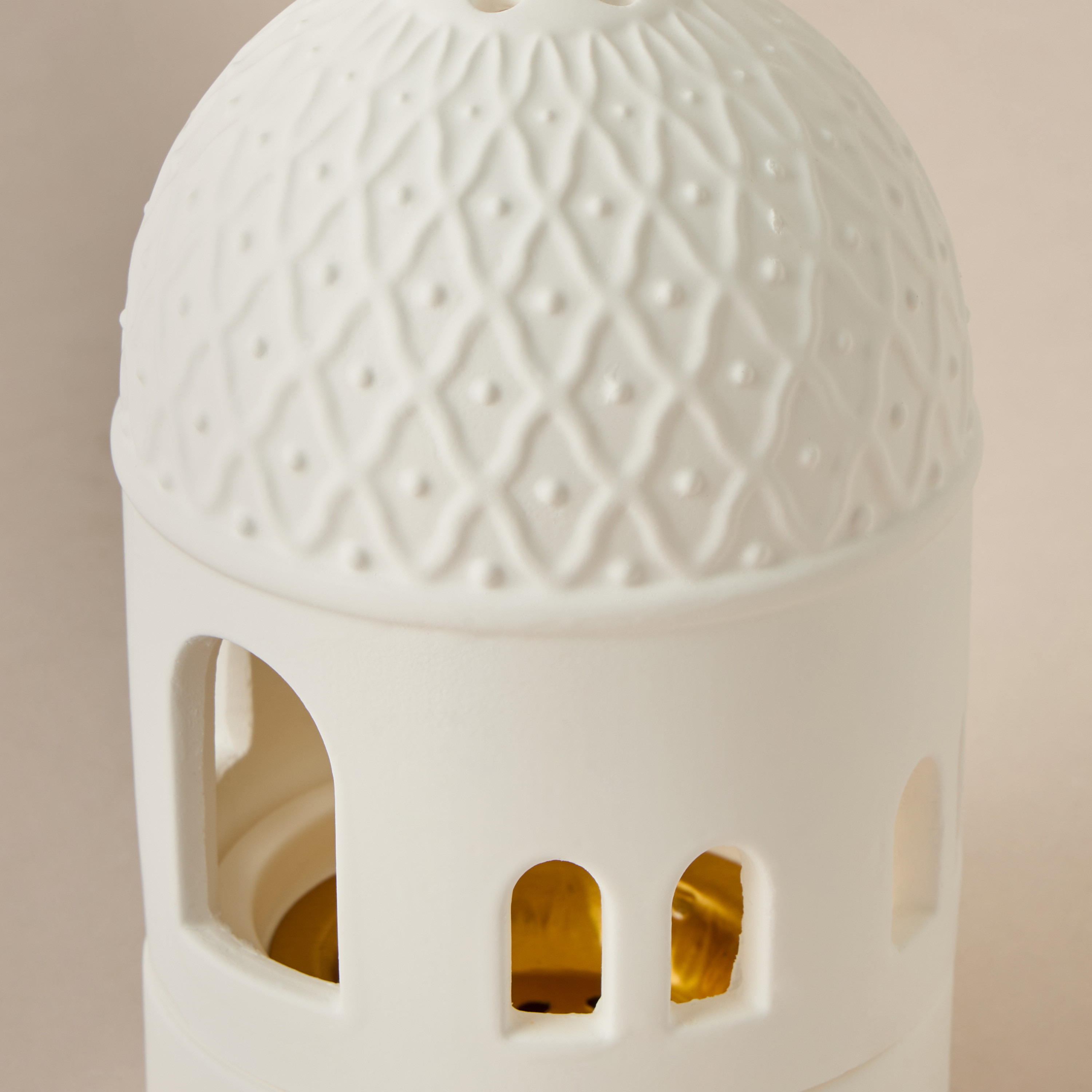 Dome Shape Gypsum Incense Burner - 8x61x60 cms-household-homefragrance-burners-image-5