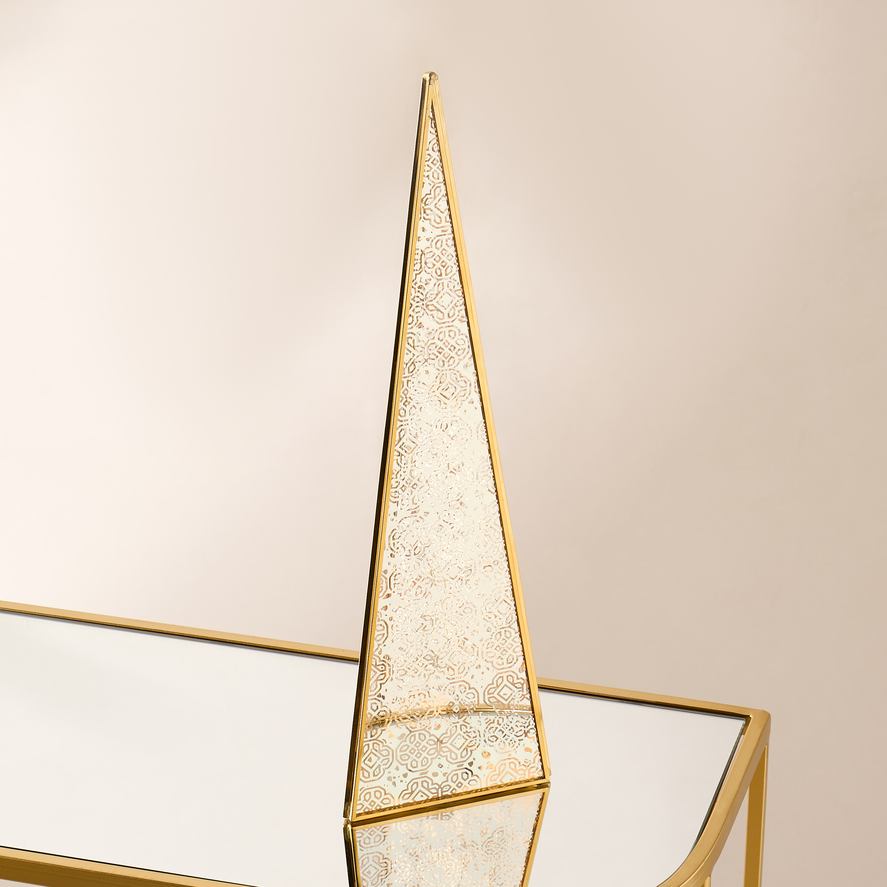 Printed LED Triangle Decorative Accent - 13x45x4 cms-household-decor-decorativeobjectsandsculptures-image-3