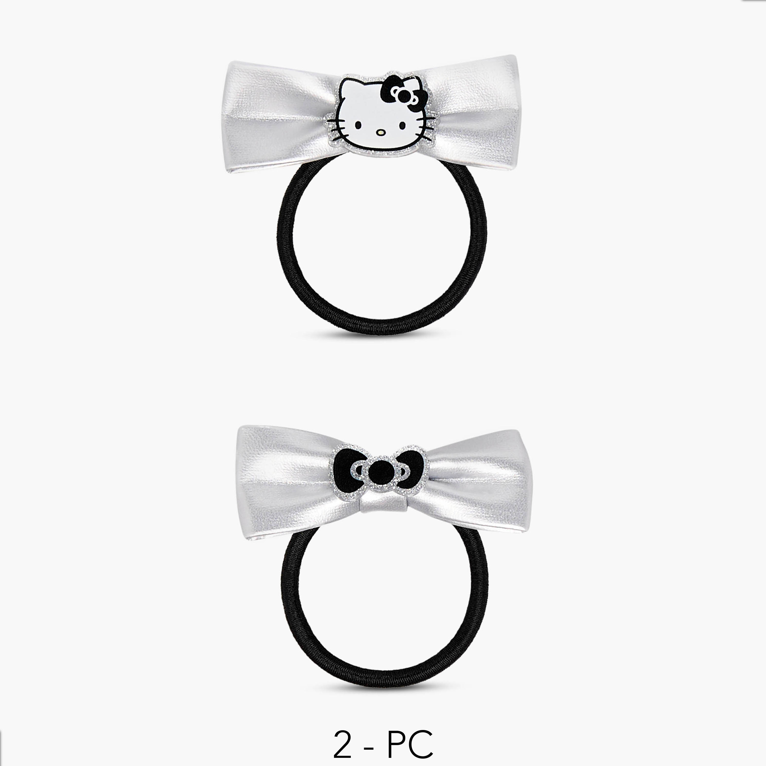 Pack of 2 Hello Kitty Hair Tie with Bow Detail-girls-accessories-hairaccessories-image-1