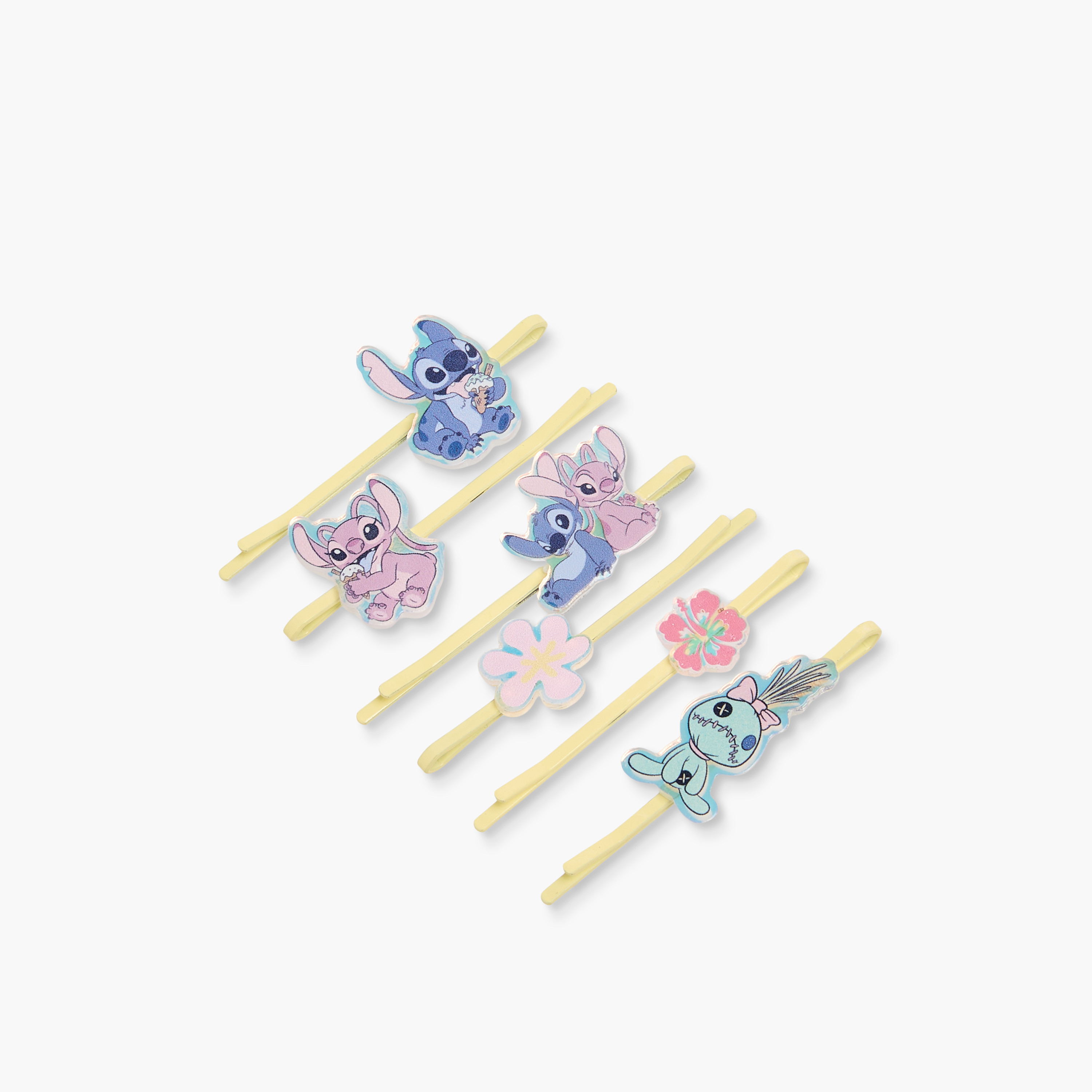 Pack of 6 Disney Hair Pins with Stitch and Angel Accents-girls-accessories-hairaccessories-image-2