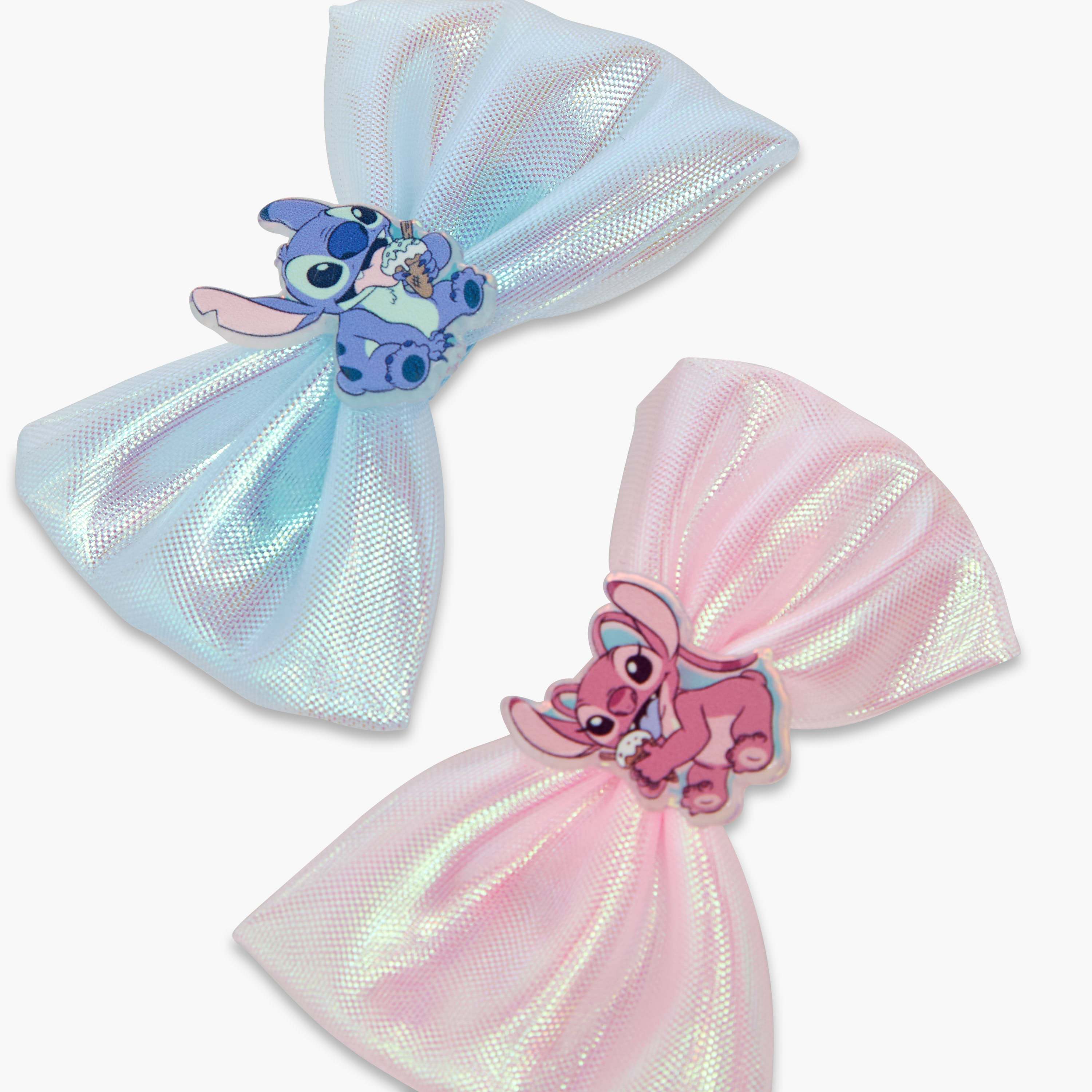 مشابك شعر بتصميم فيونكة وزخارف ستيتش قطعتين من ديزني-girls-accessories-hairaccessories-image-4