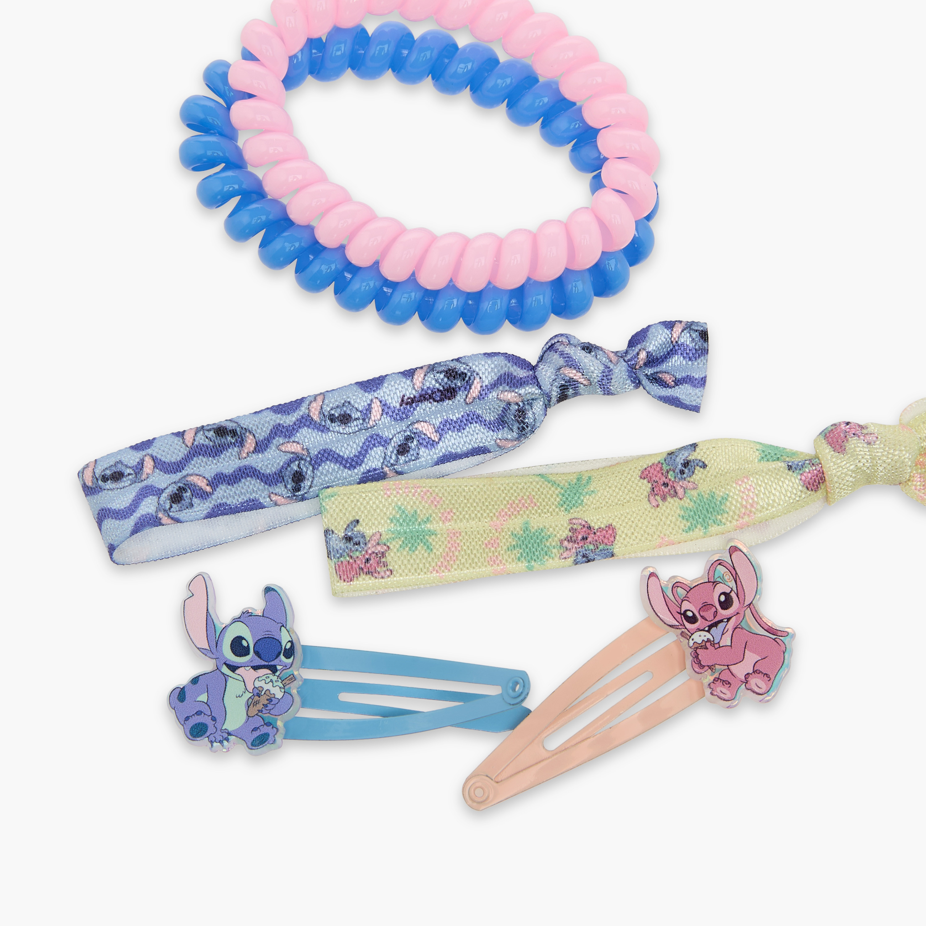 Set of 6 Disney Hair Clips with Elastic Hair Ties-girls-accessories-hairaccessories-image-6