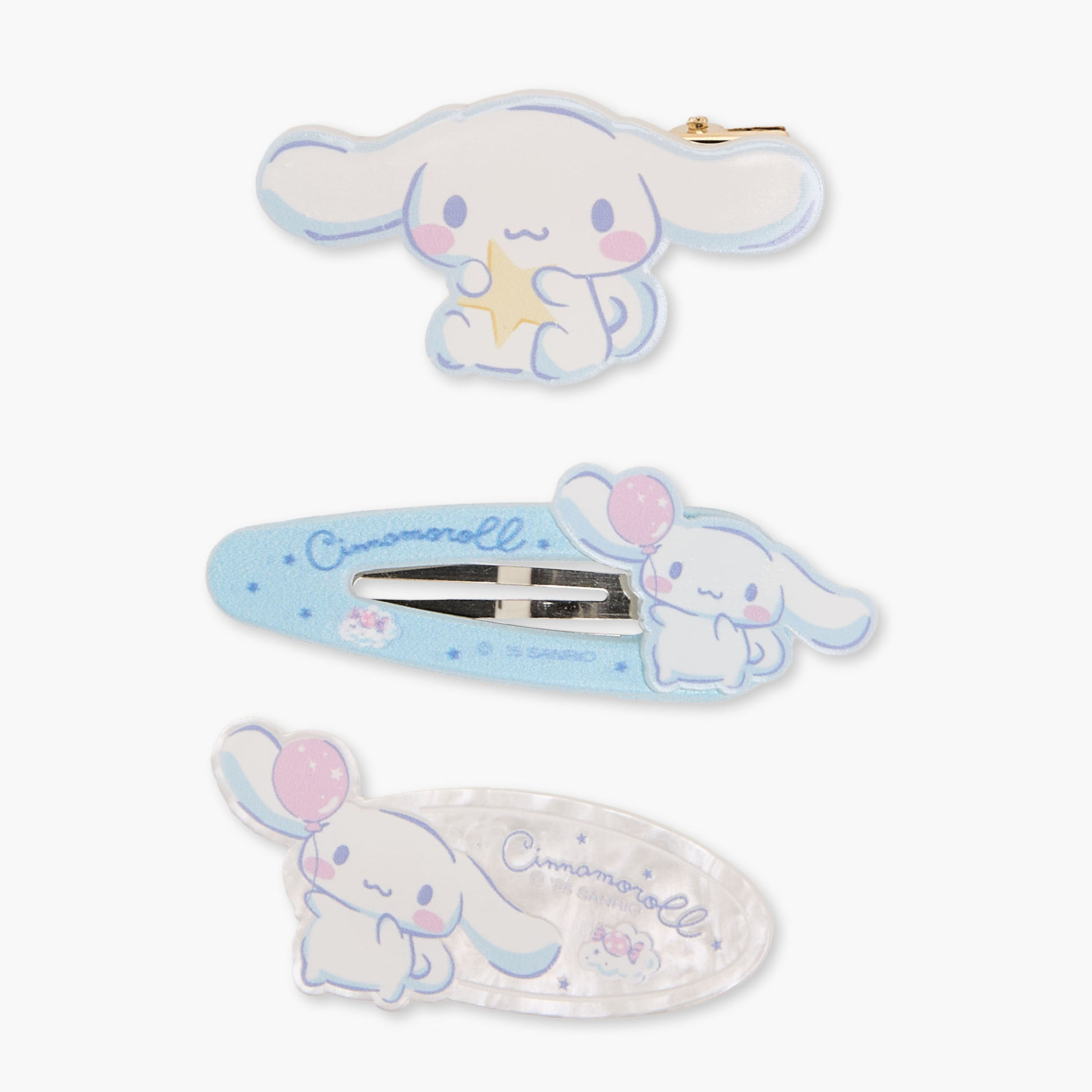 Pack of 3 Sanrio Hair Clips with Cinnamoroll Accent-girls-accessories-hairaccessories-image-2
