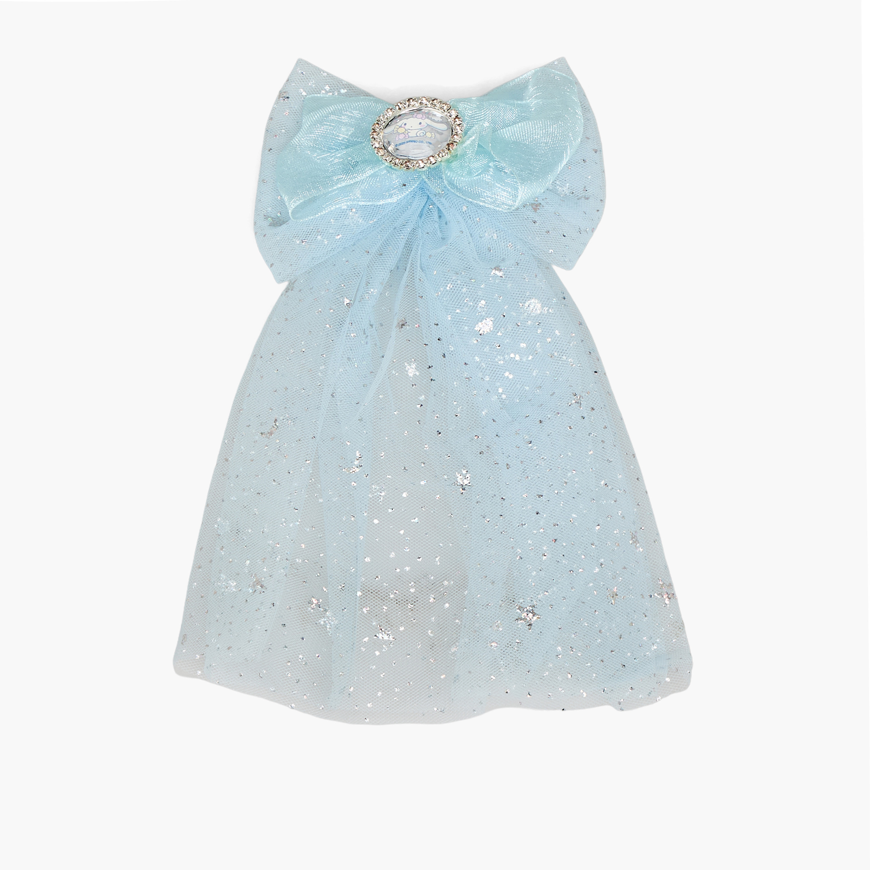 Sanrio Bow Hair Clip with Cinnamoroll and Glitter Design-girls-accessories-hairaccessories-image-1