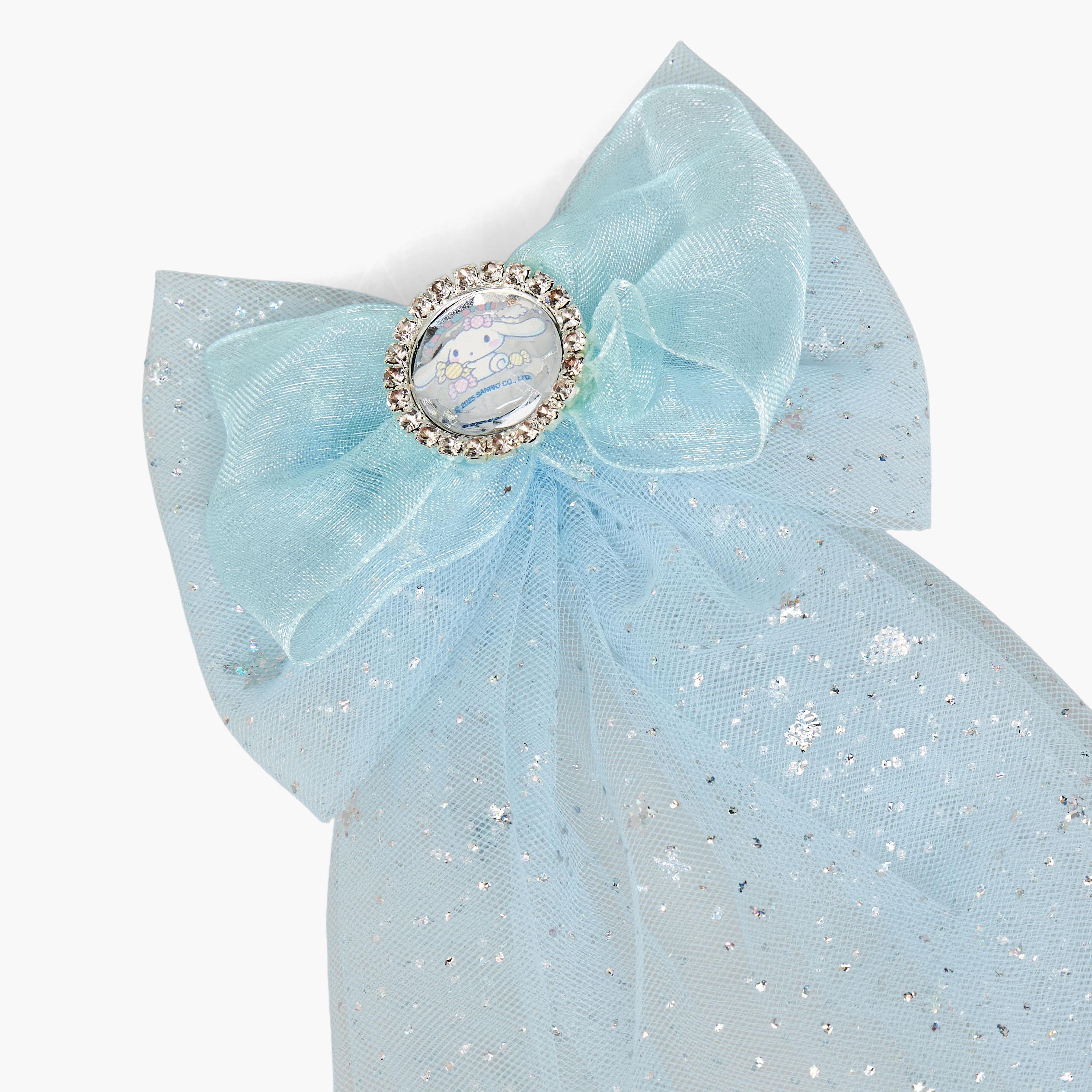 Sanrio Bow Hair Clip with Cinnamoroll and Glitter Design-girls-accessories-hairaccessories-image-2