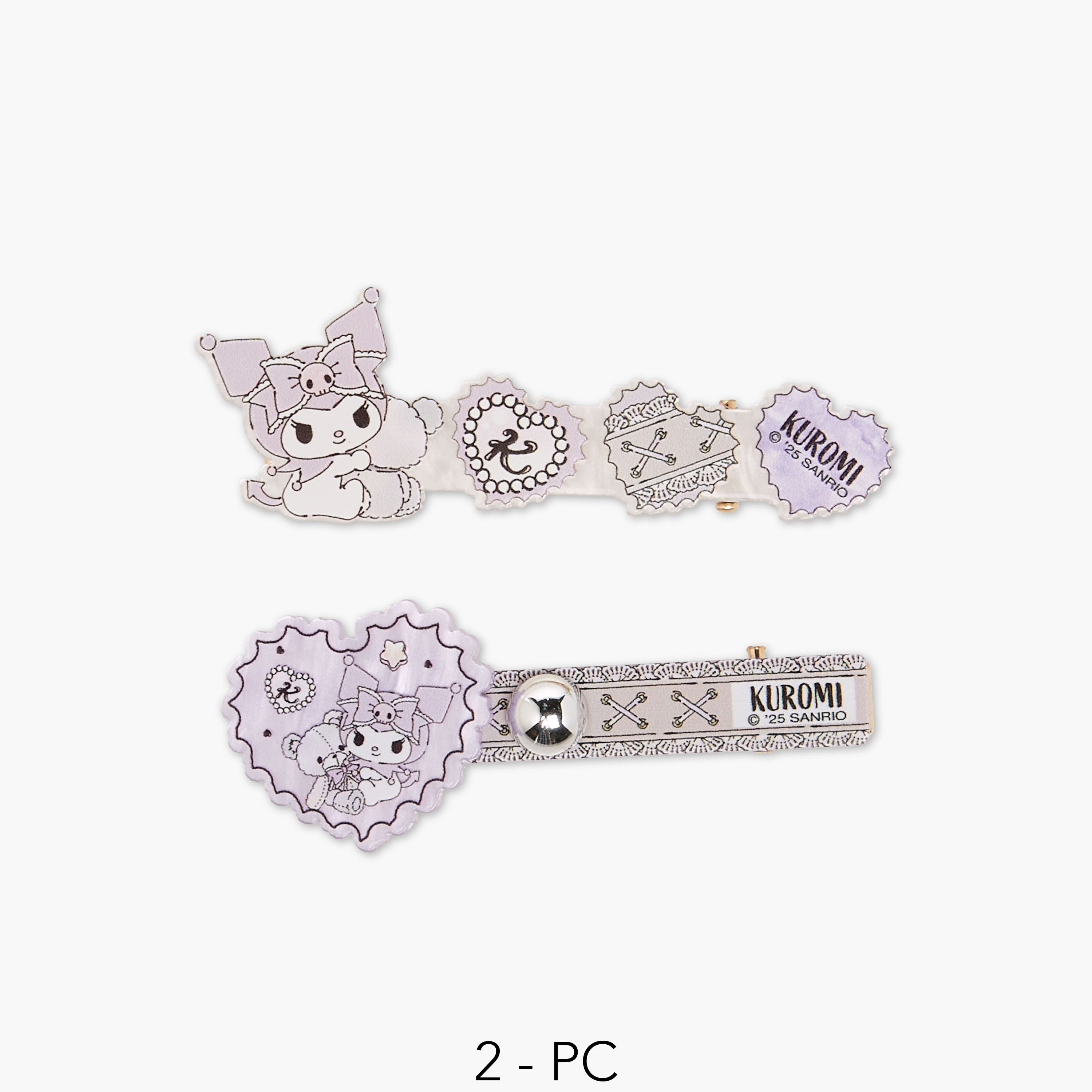 Pack of 2 Kuromi Hair Clips with Embellishment-girls-accessories-hairaccessories-image-1