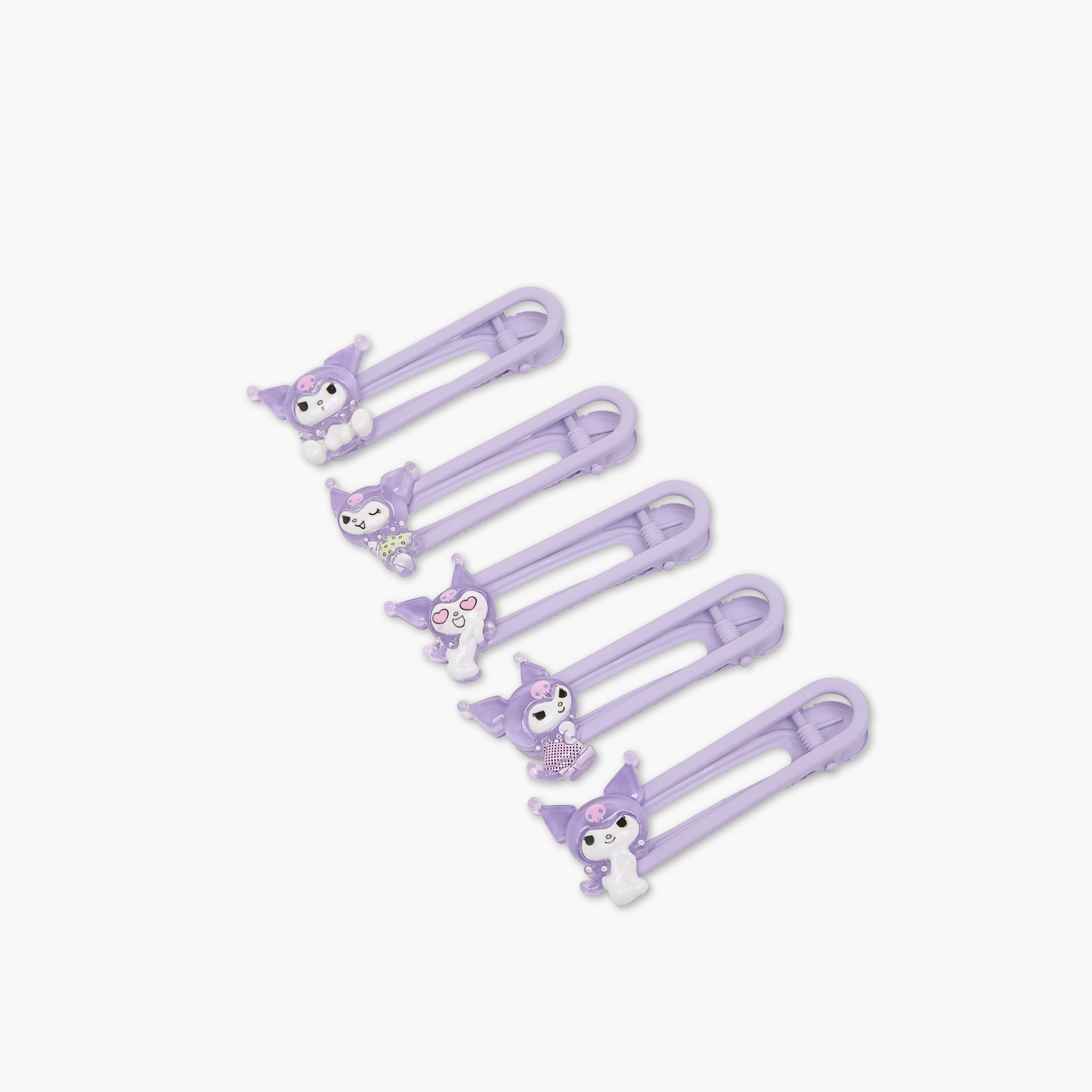 Pack of 5 Kuromi Hair Clips with Embellishment-girls-accessories-hairaccessories-image-2