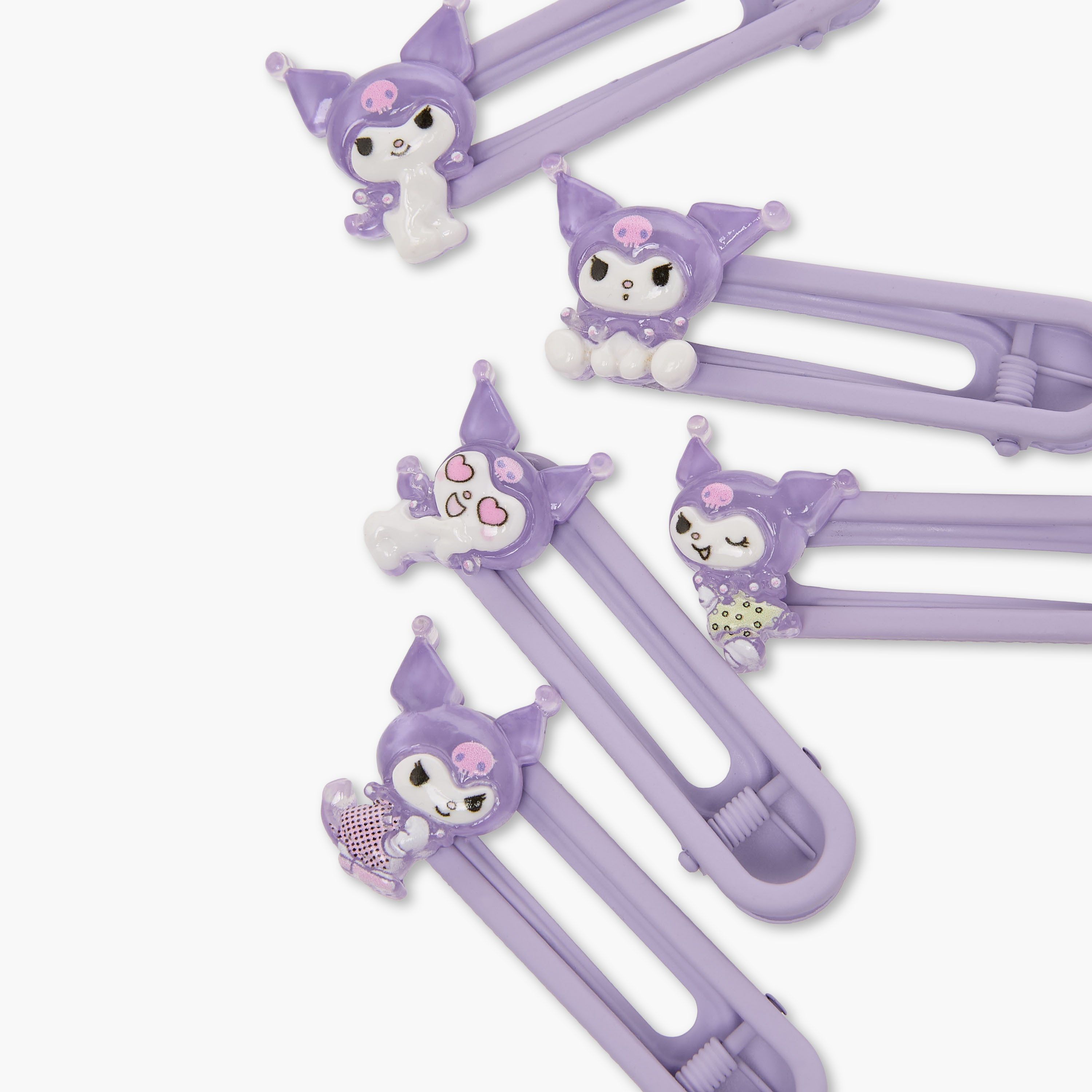 Pack of 5 Kuromi Hair Clips with Embellishment-girls-accessories-hairaccessories-image-5