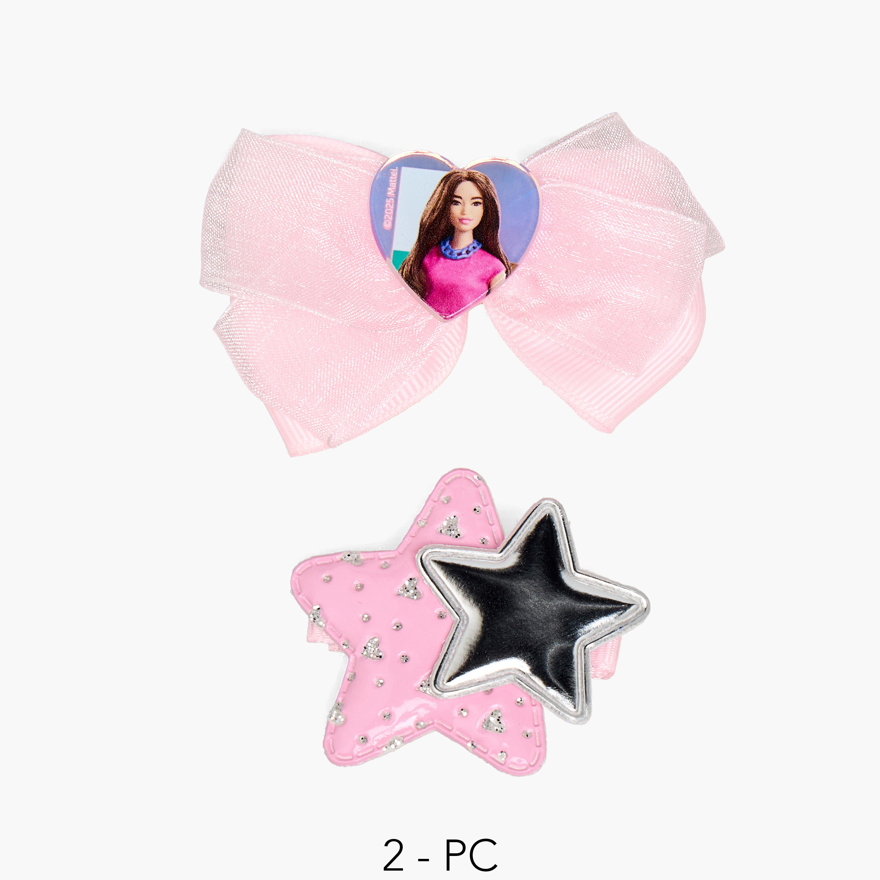 Set of 2 Barbie Hair Clip with Applique Design-girls-accessories-hairaccessories-image-1