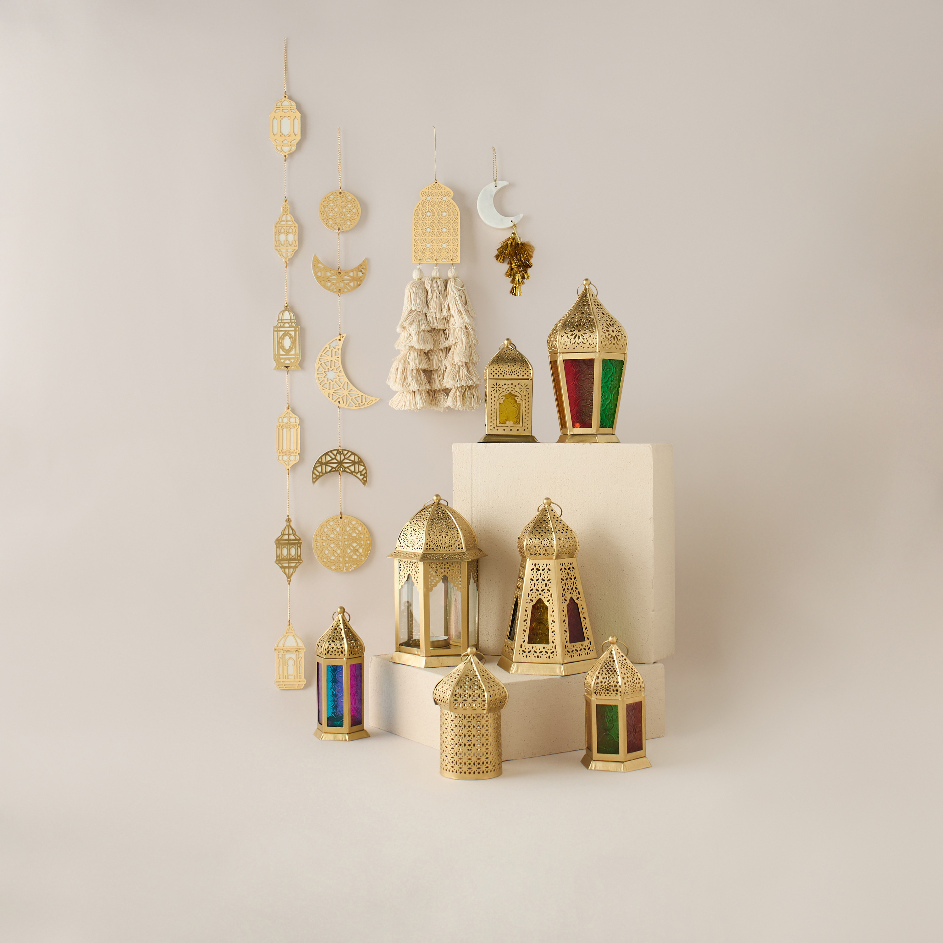 زينة ديكور جدارية معدنية بتصميم مراحل القمر-household-decor-decorativeobjectsandsculptures-image-5