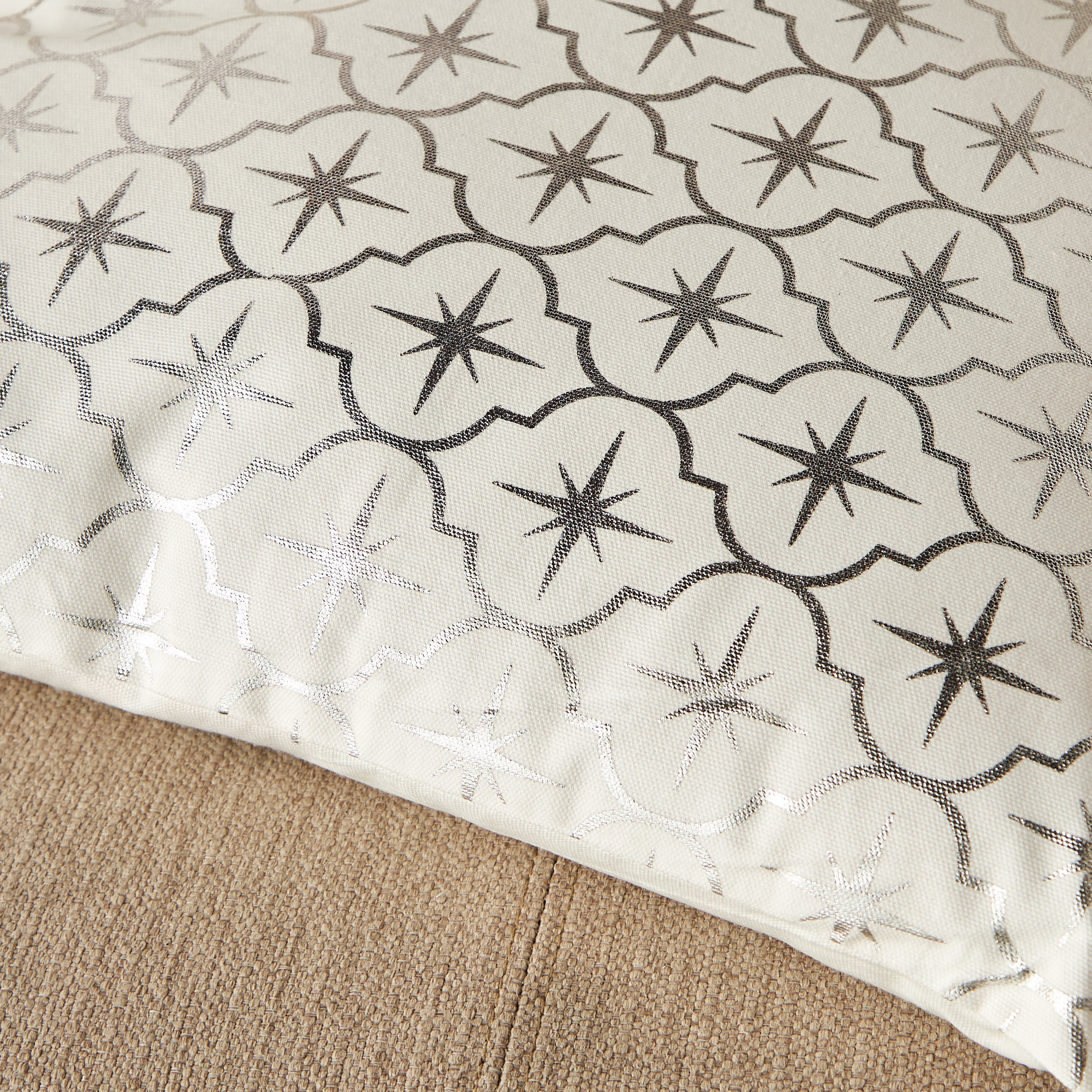 Star Print 2-Piece Filled Cushion Set - 45x45 cms-household-cushionsandthrows-filledcushions-decorativecushions-image-3