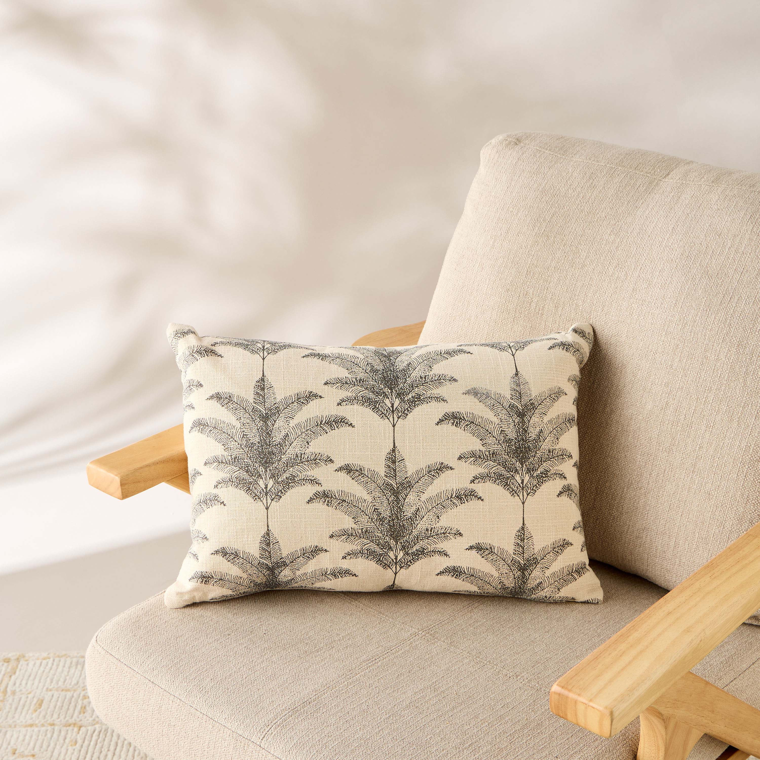 Palm Tree Print 2-Piece Filled Cushion Set - 35x50 cms-household-cushionsandthrows-filledcushions-decorativecushions-image-2