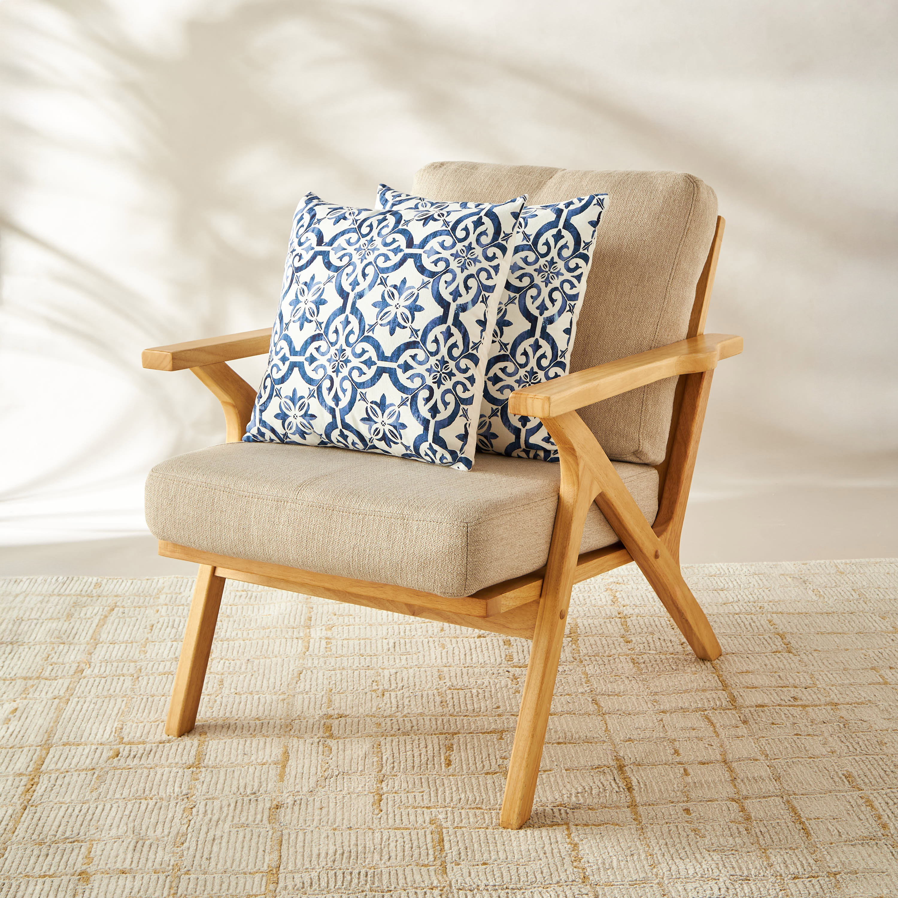 Printed 2-Piece Filled Cushion Set - 45x45 cms-household-cushionsandthrows-filledcushions-decorativecushions-image-1