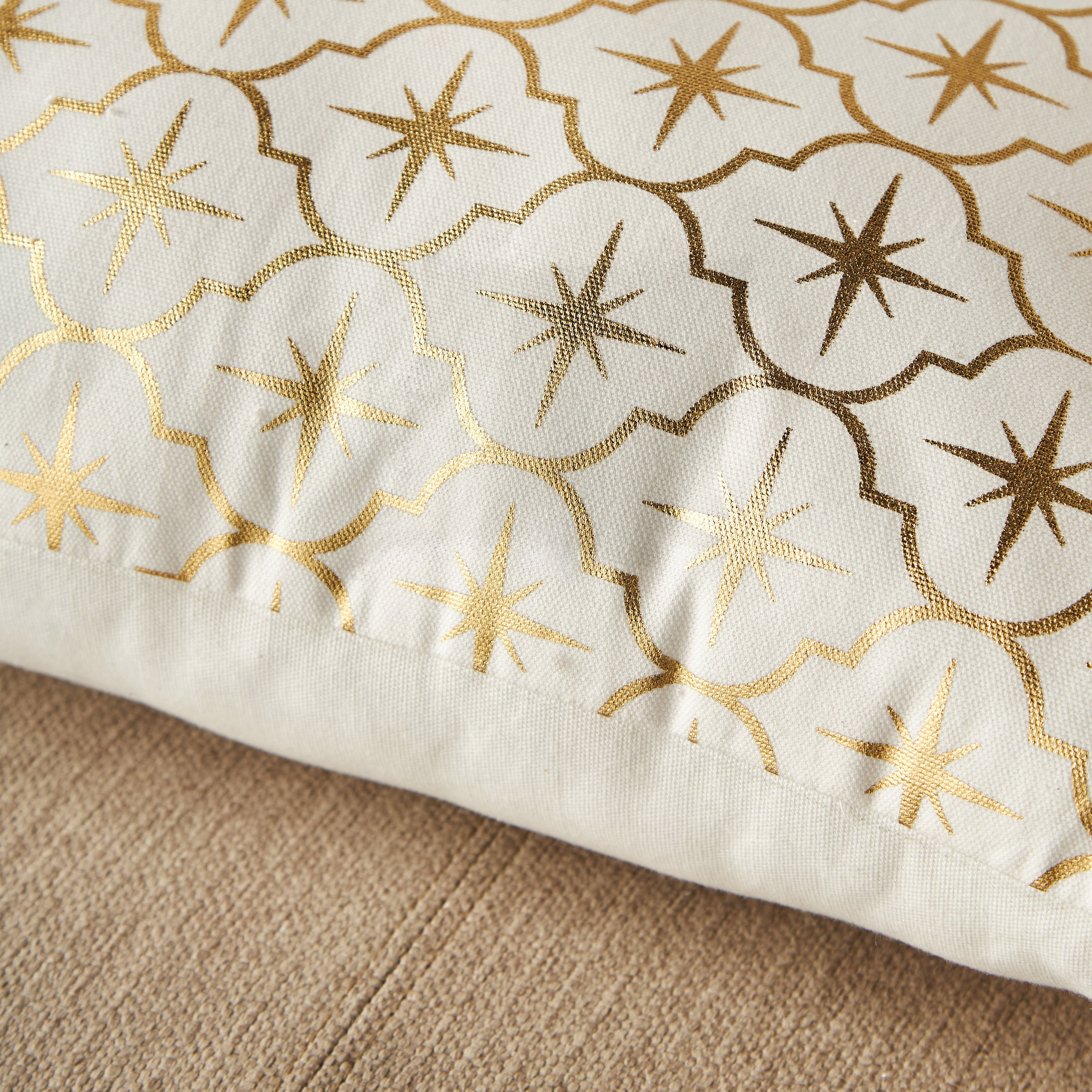 Star Print 2-Piece Filled Cushion Set - 45x45 cms-household-cushionsandthrows-filledcushions-decorativecushions-image-3