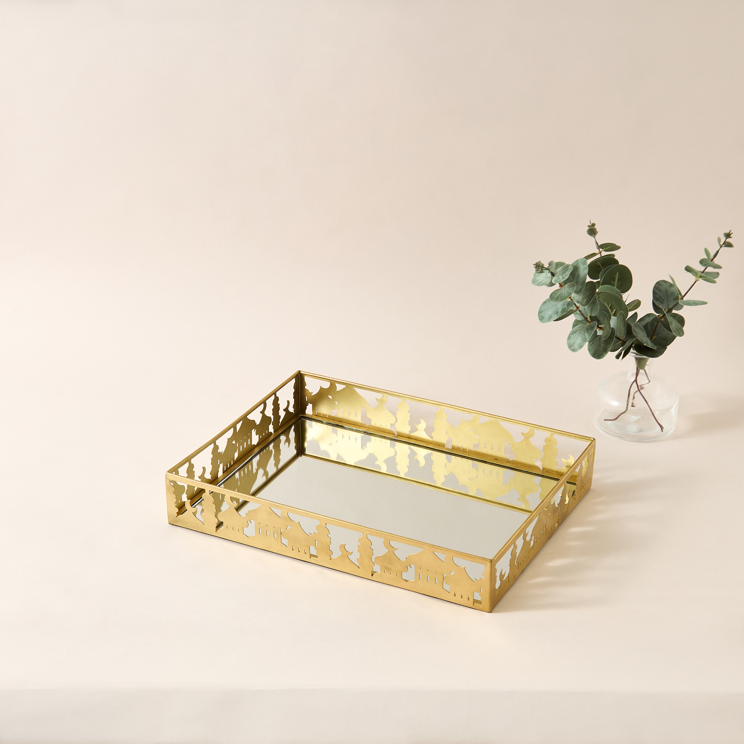 Decorative Mirror Tray - 37x20 cms-household-decor-boxesandtrays-image-1