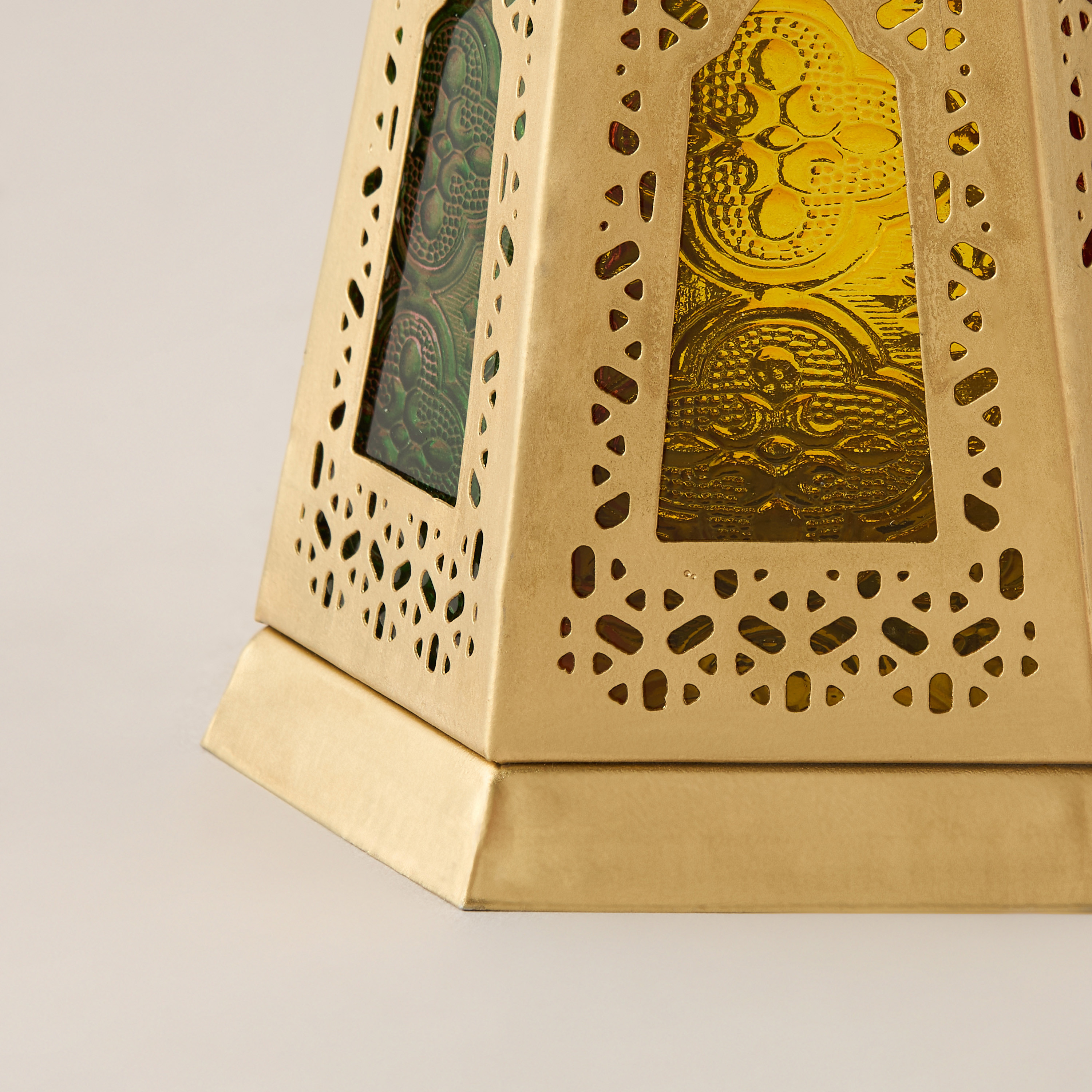 Cutwork Detail Metal Tealight Lantern-household-decor-candleholdersandlanterns-image-4