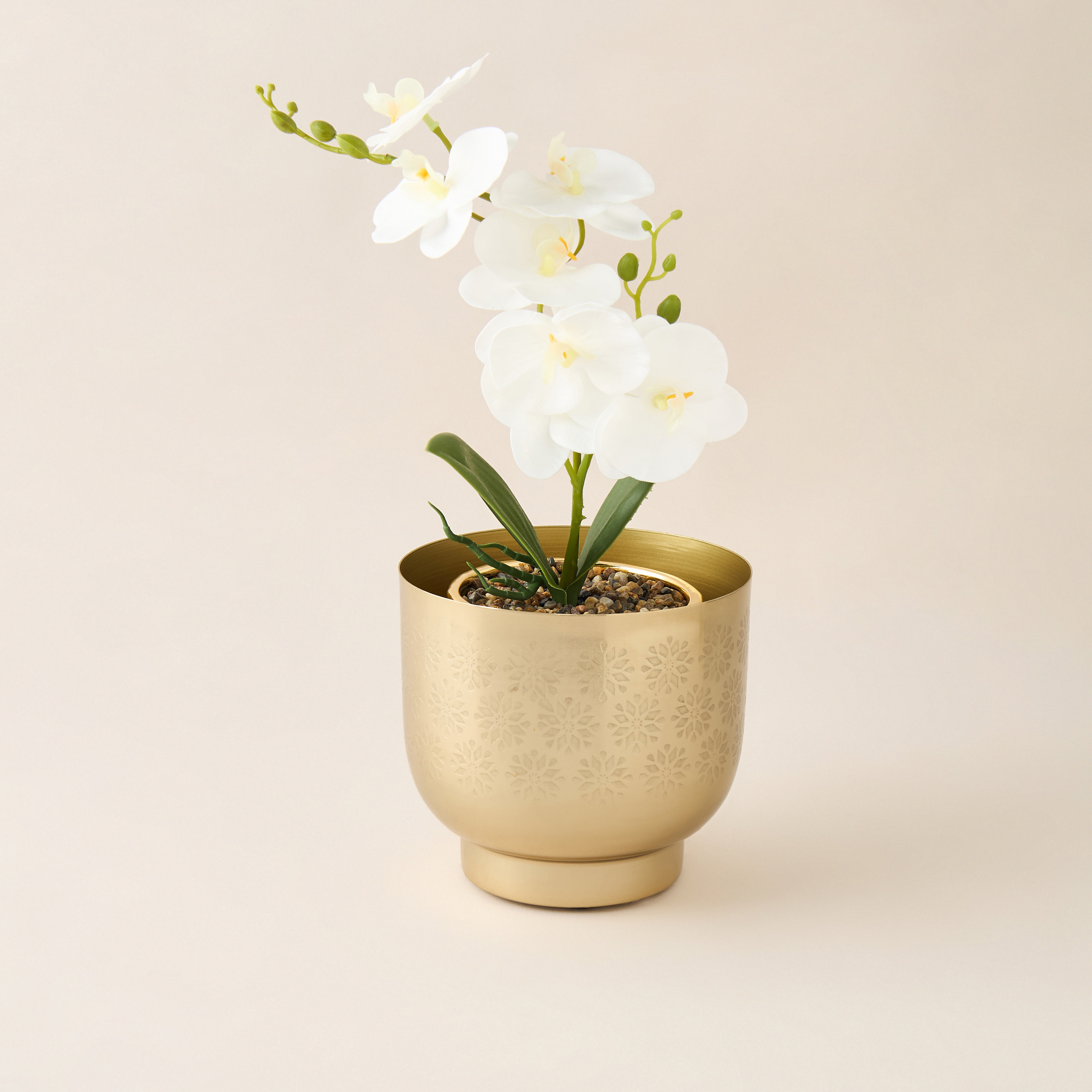 Textured Metallic Planter - 17x25 cms-household-gardenandoutdoor-potsandplanters-image-2