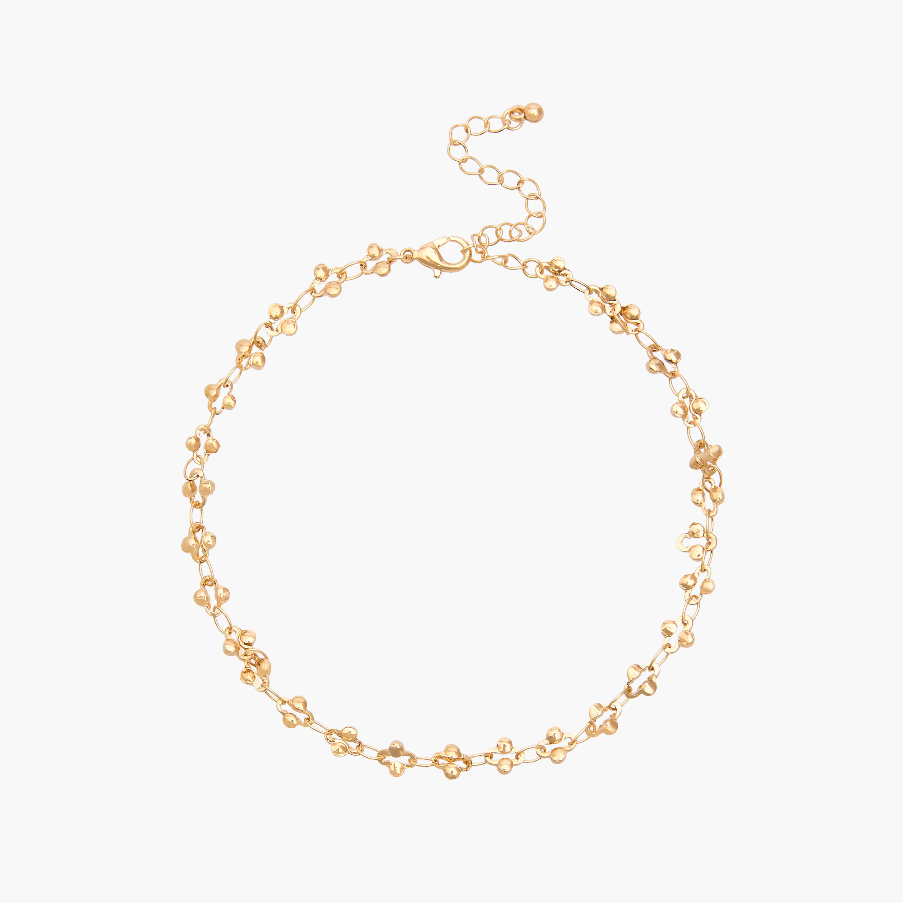 خلاخيل معدن مزينة - عبوة من 3 قطع-women-watchesandjewellery-jewellery-anklets-image-4