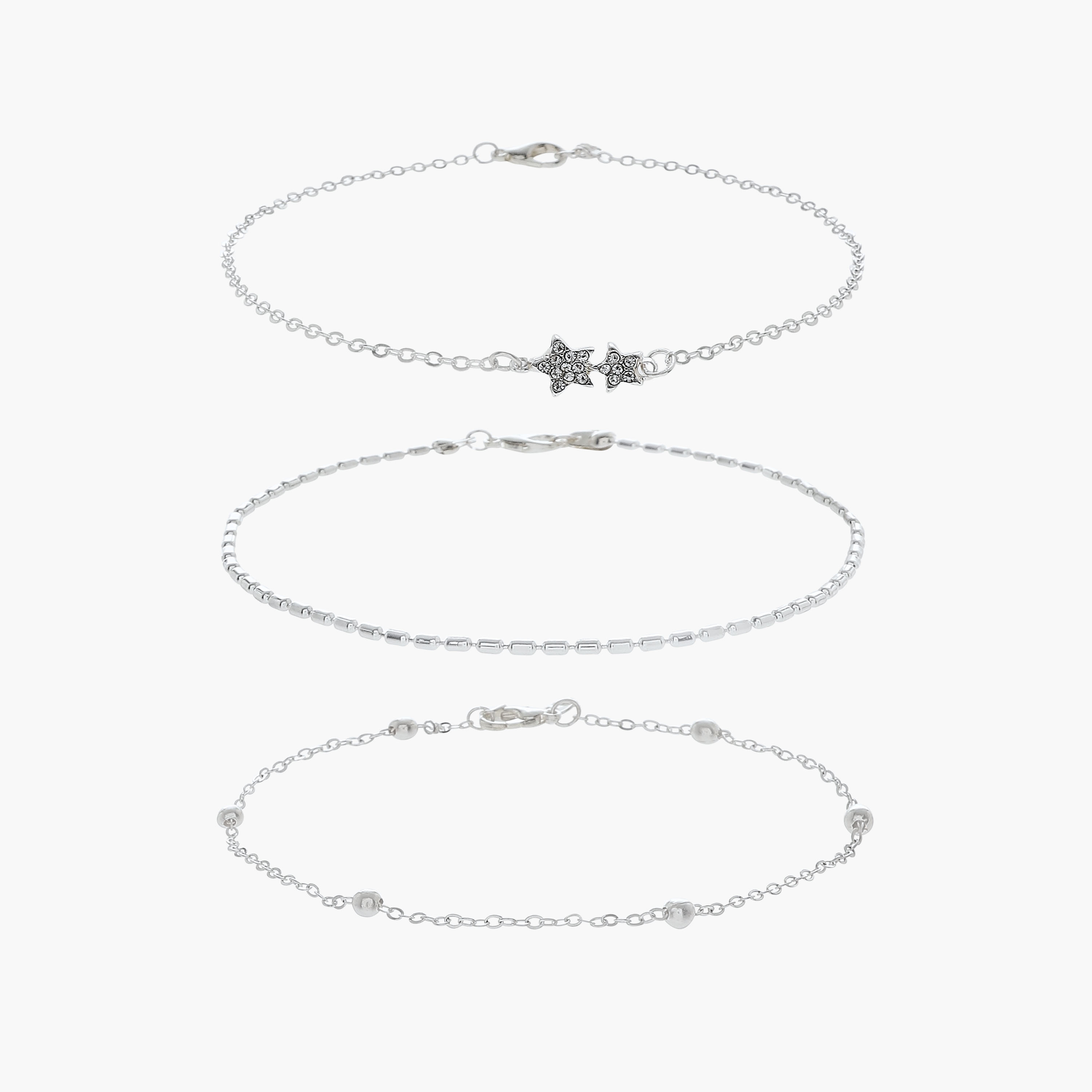 طقم خلاخيل معدن مزين 3 قطع-women-watchesandjewellery-jewellery-anklets-image-9