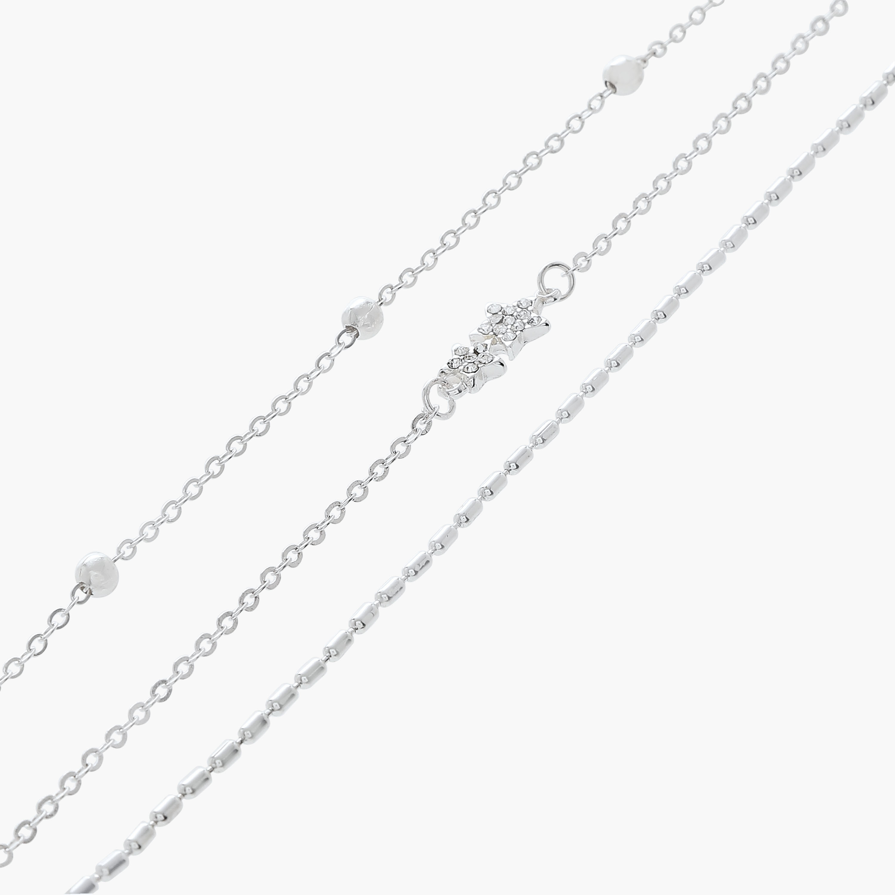طقم خلاخيل معدن مزين 3 قطع-women-watchesandjewellery-jewellery-anklets-image-1