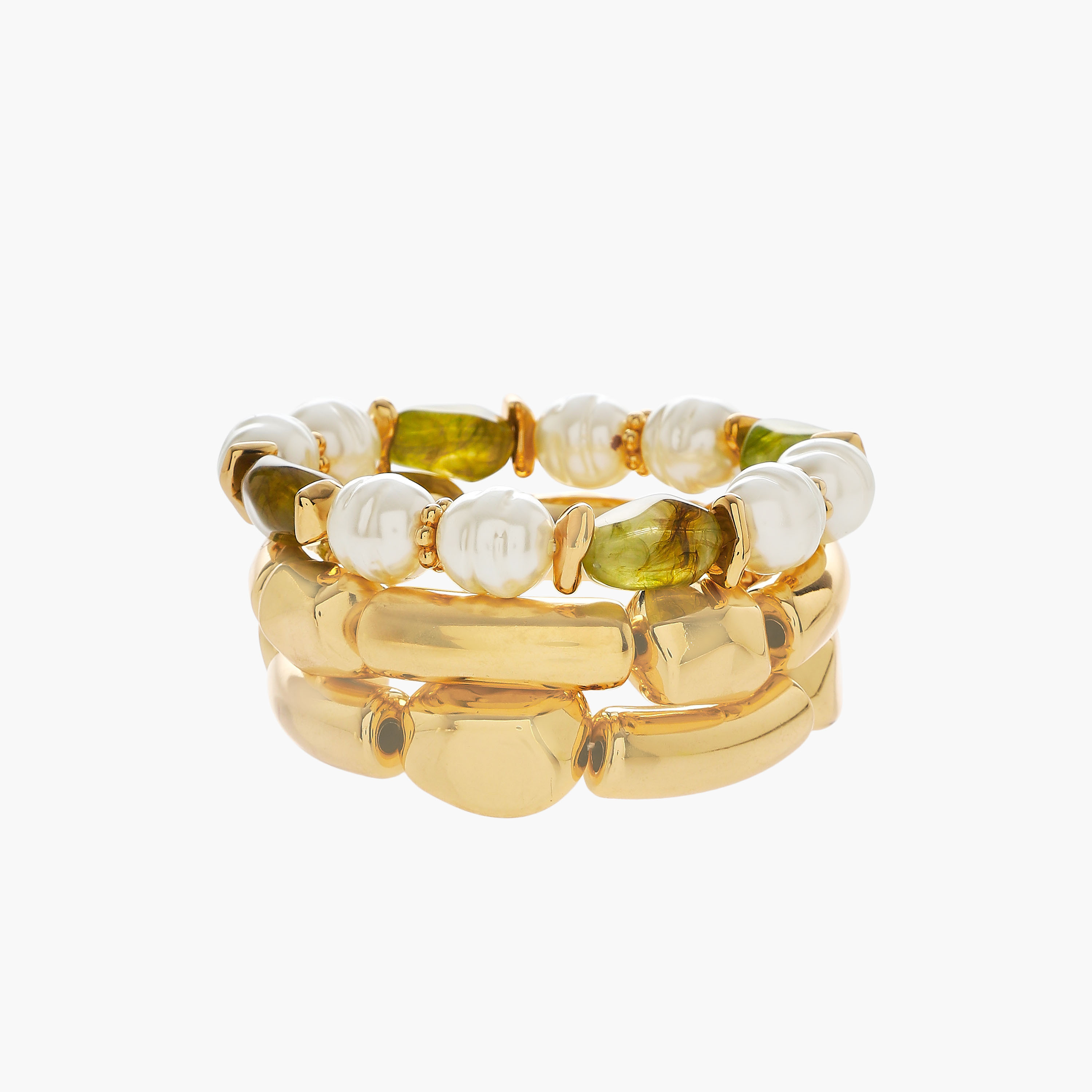 Pack of 3 Metal Beaded Bracelet-women-watchesandjewellery-jewellery-banglesandbracelets-image-1