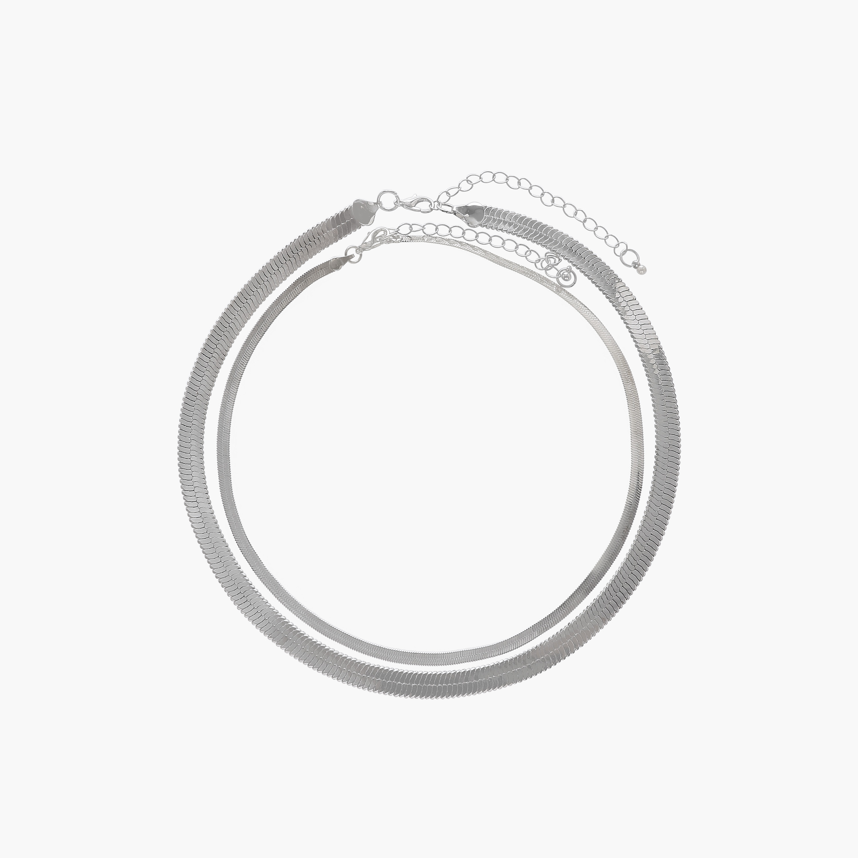 Metallic Collar Necklace - Set of 2-women-watchesandjewellery-jewellery-necklacesandpendants-image-1