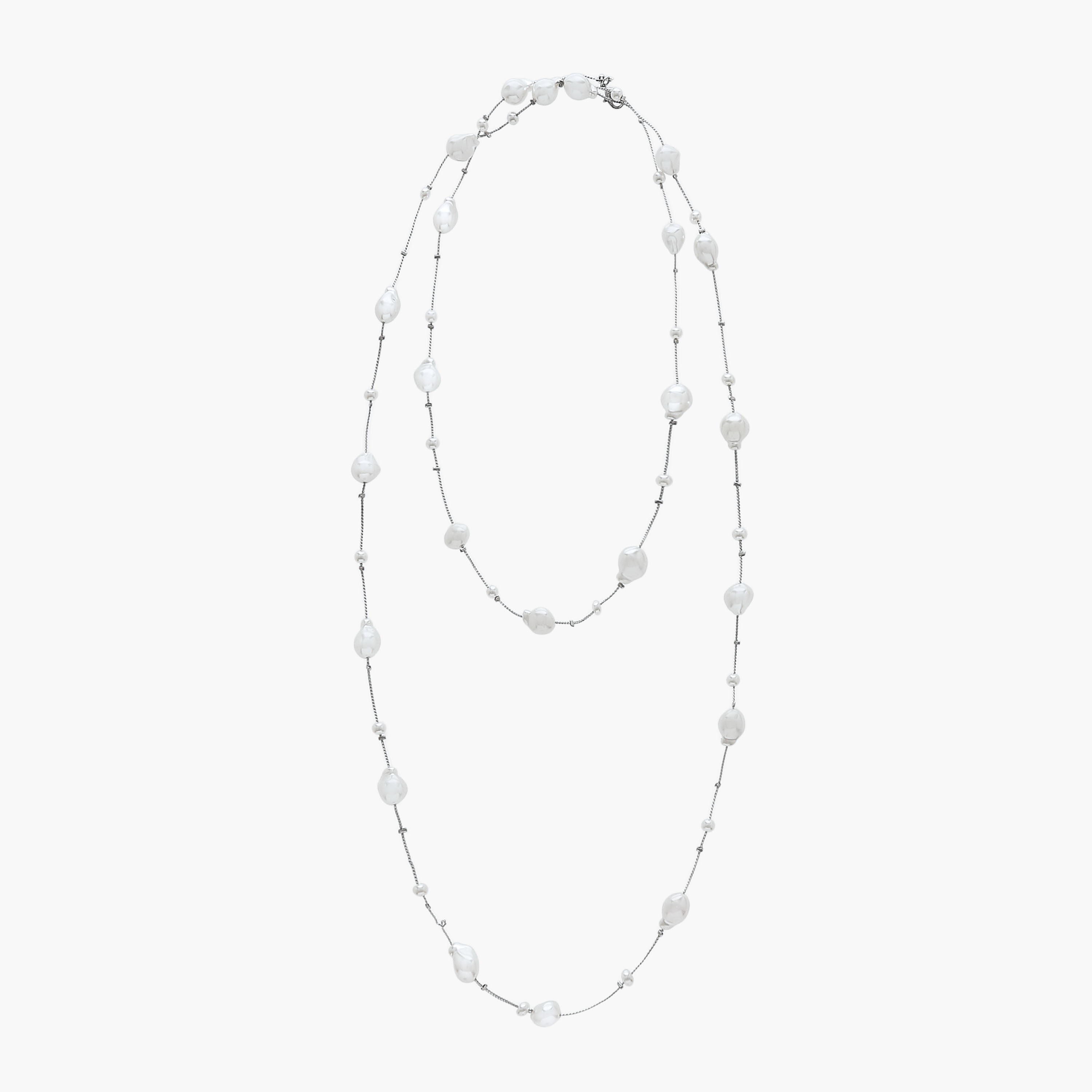 Metal Pearl Embellished Necklace-women-watchesandjewellery-jewellery-necklacesandpendants-image-1