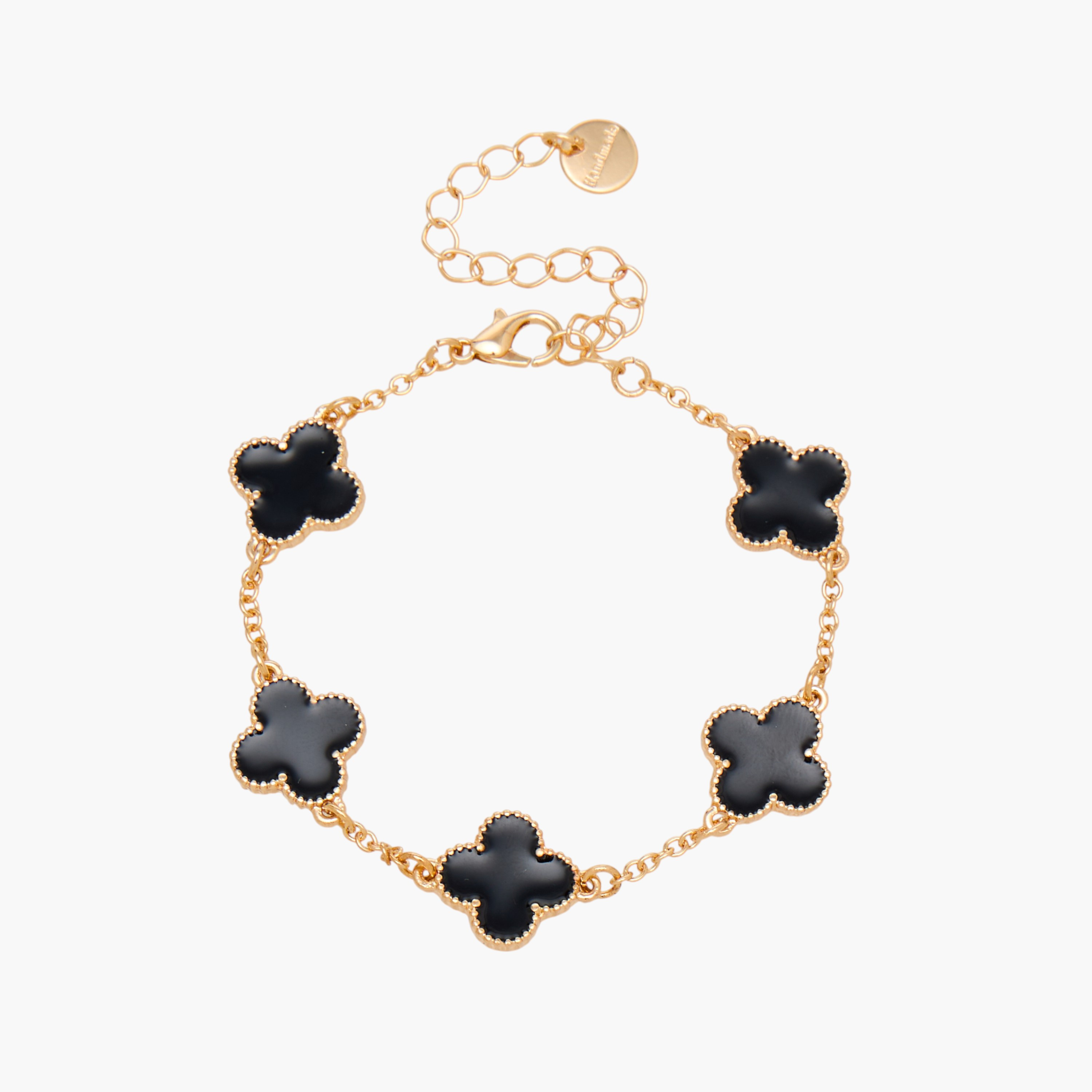 Gold Tone Clover Charm Bracelet-women-watchesandjewellery-jewellery-banglesandbracelets-image-1