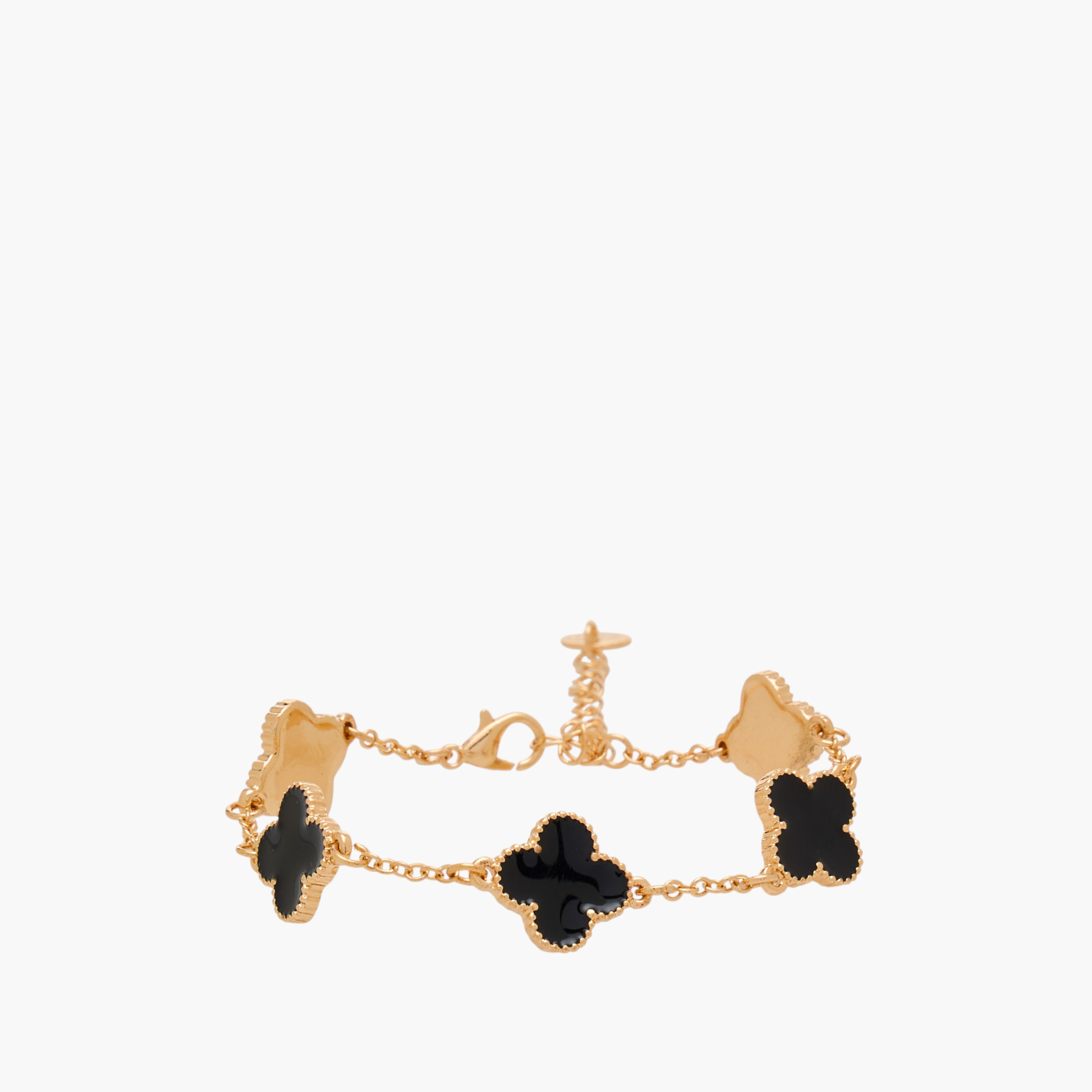 Gold Tone Clover Charm Bracelet-women-watchesandjewellery-jewellery-banglesandbracelets-image-3